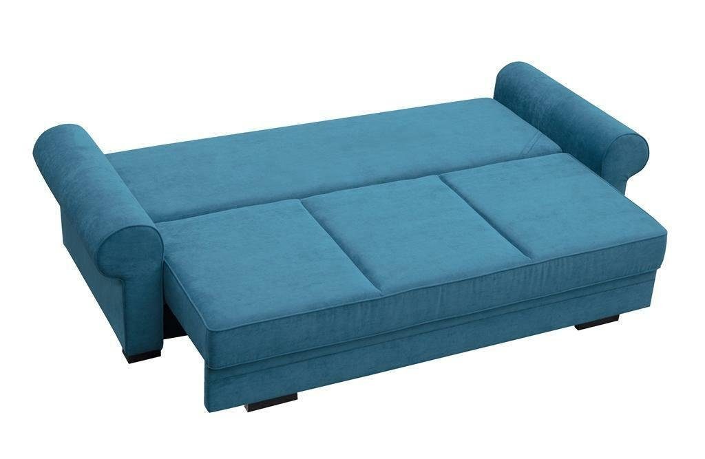 JVmoebel Sofa, Mit Bettfunktion Blau