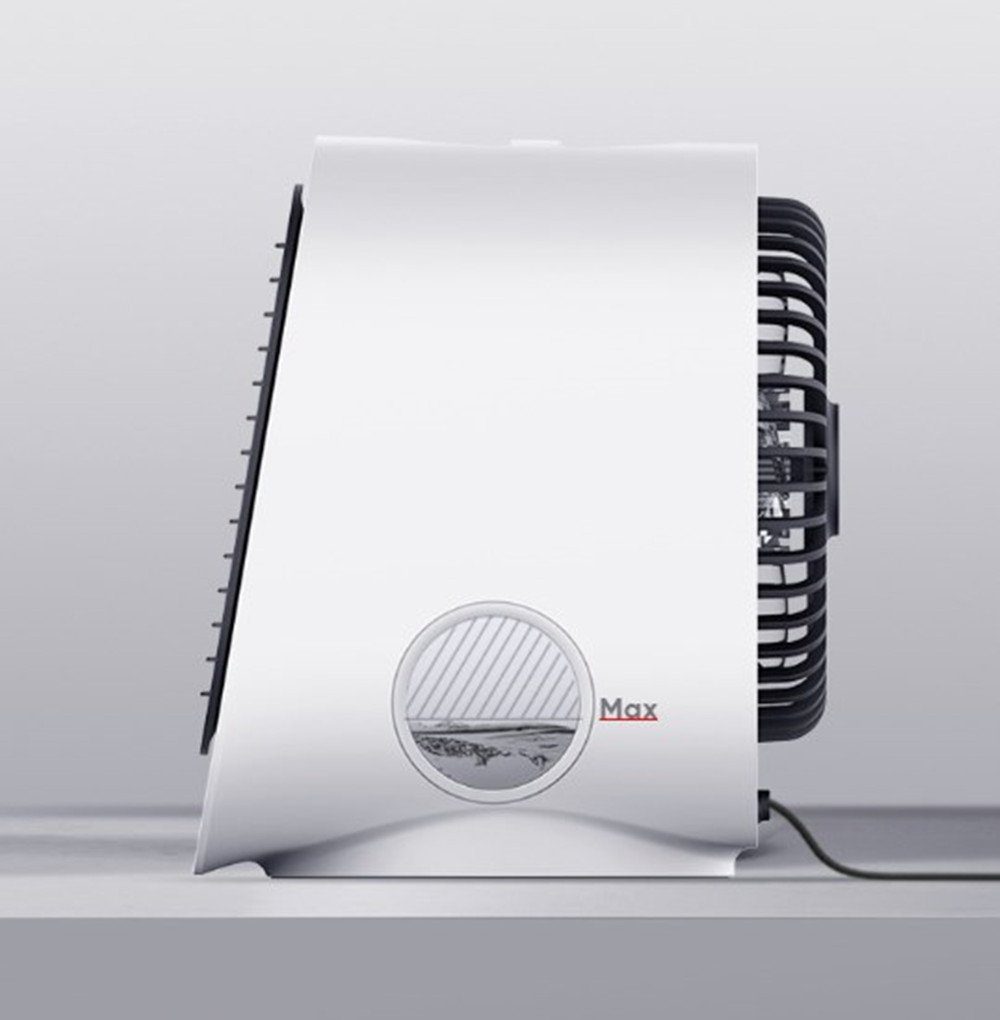 Wasserkühlung Mini 3, Luftkühler mit Klimageräte,Tragbarer Mobile Windgeschwindigkeiten,LED Designheizkörper XDeer white Desktop mit Lüfter Kühlventilator