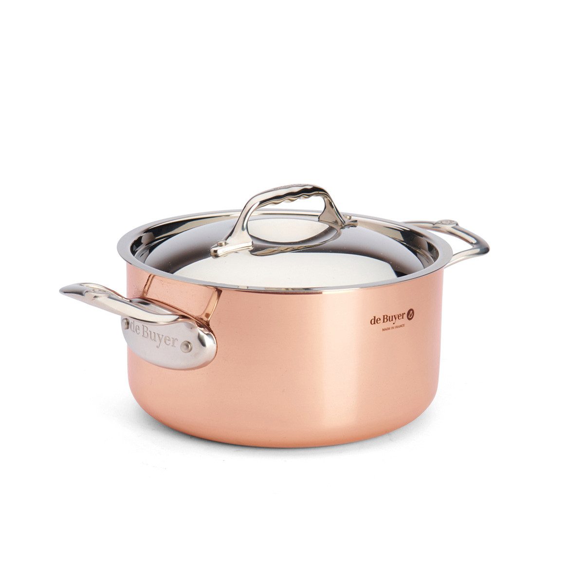 de Buyer Bräter Prima Matera, Kupfer-Bratentopf 20 cm / 3,3 L induktionsgeeignet -