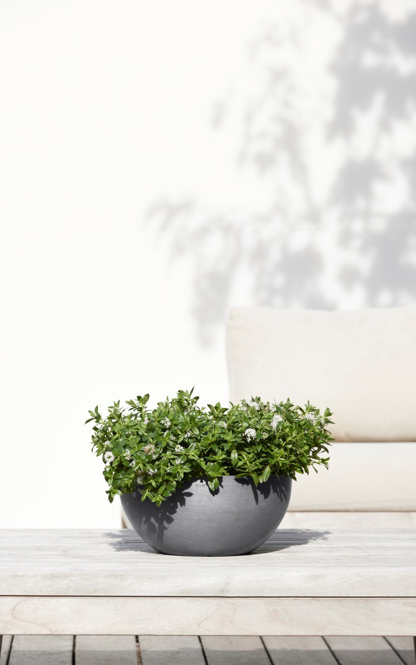 ECOPOTS Blumentopf BRUSSELS Grey, BxTxH: 30x30x14 günstig online kaufen
