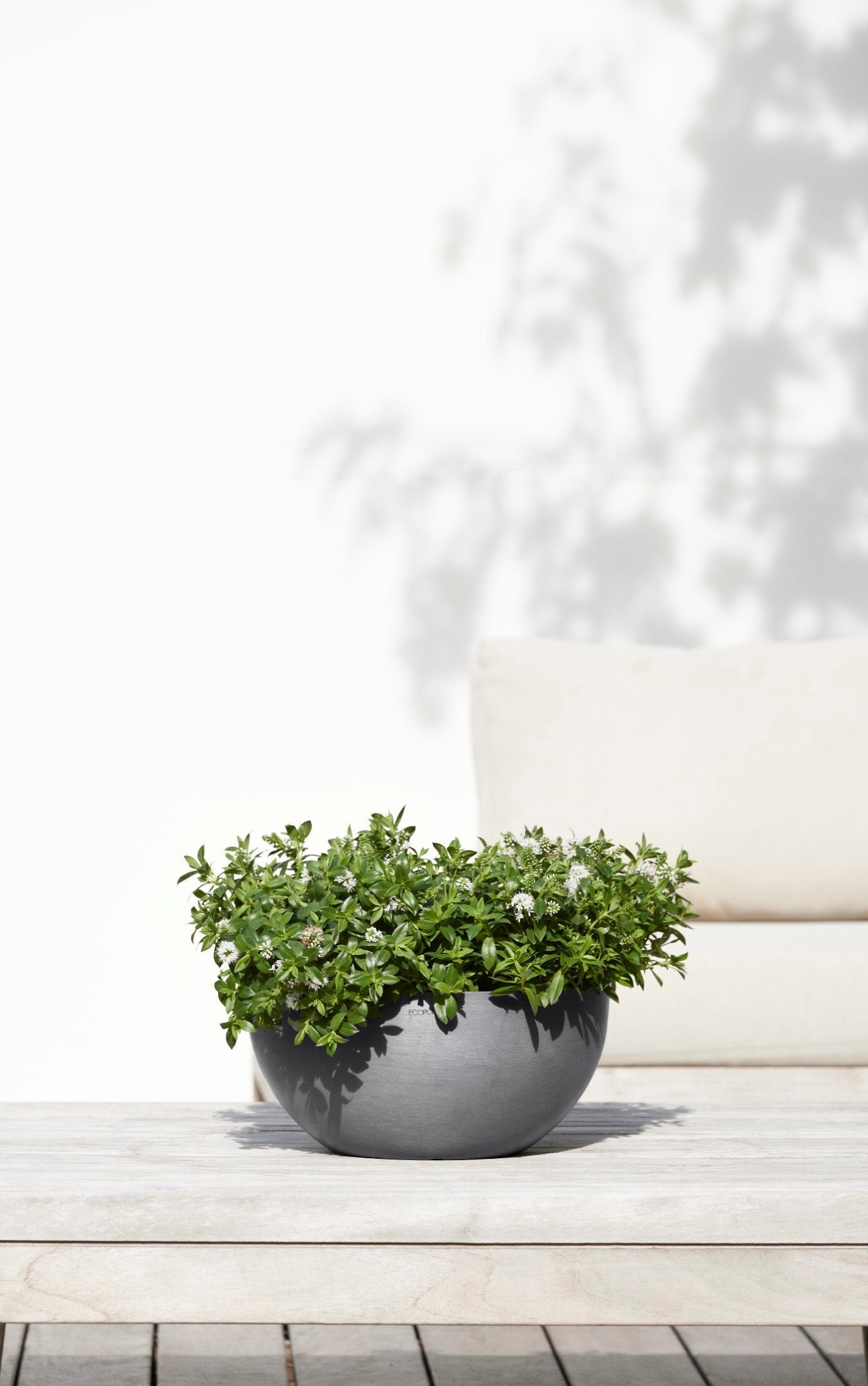 ECOPOTS Blumentopf BRUSSELS cm 30x30x14 BxTxH: Grey