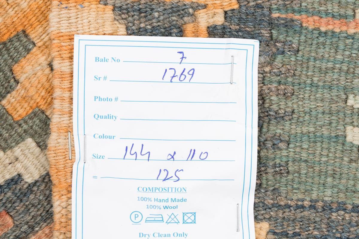 Orientteppich Kelim Afghan Höhe: Nain 110x144 rechteckig, 3 Trading, mm Orientteppich, Handgewebter