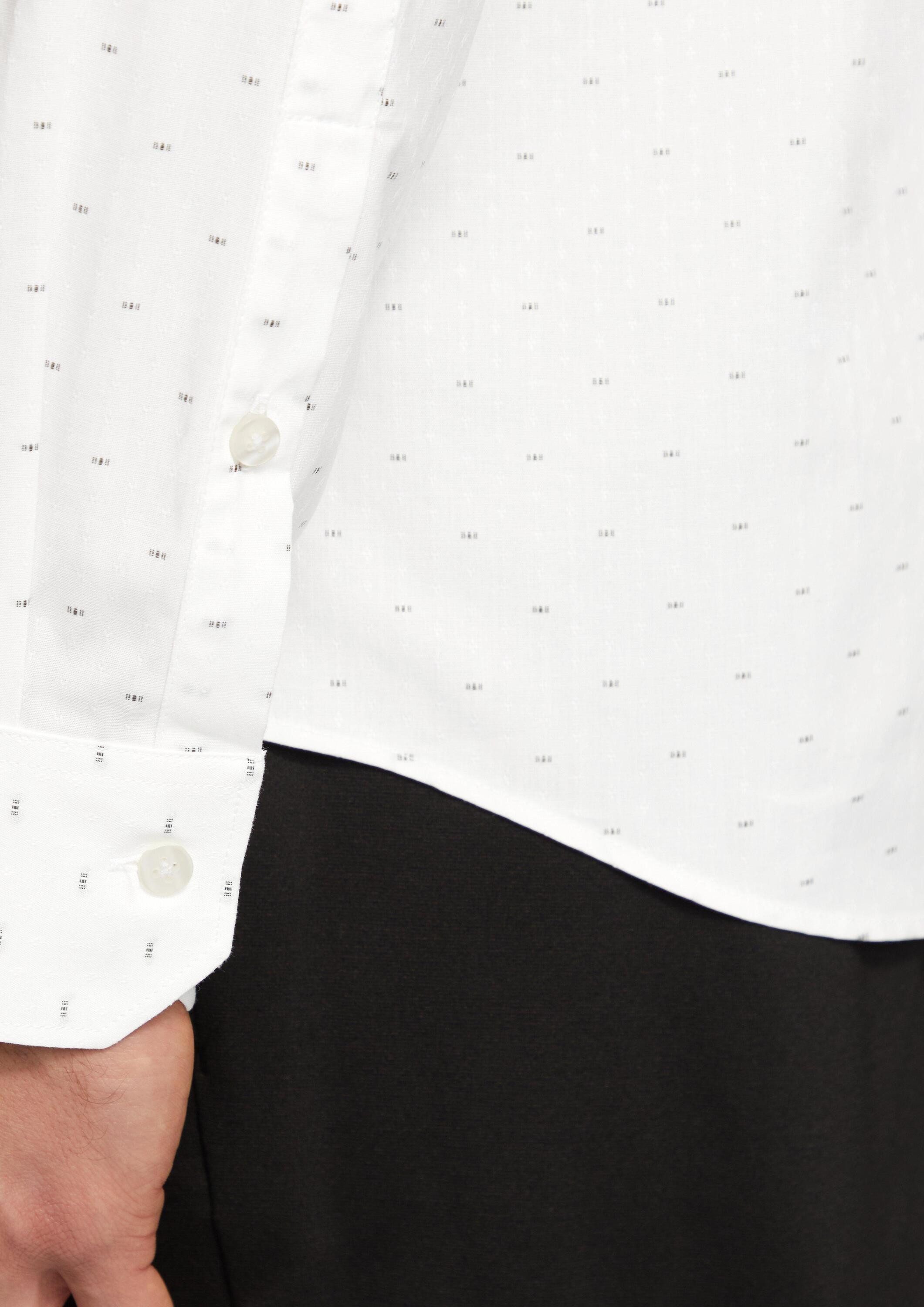 s.Oliver Langarmhemd Hemd Tailored Fit: Button-Down-Hemd aus Baumwollstretch