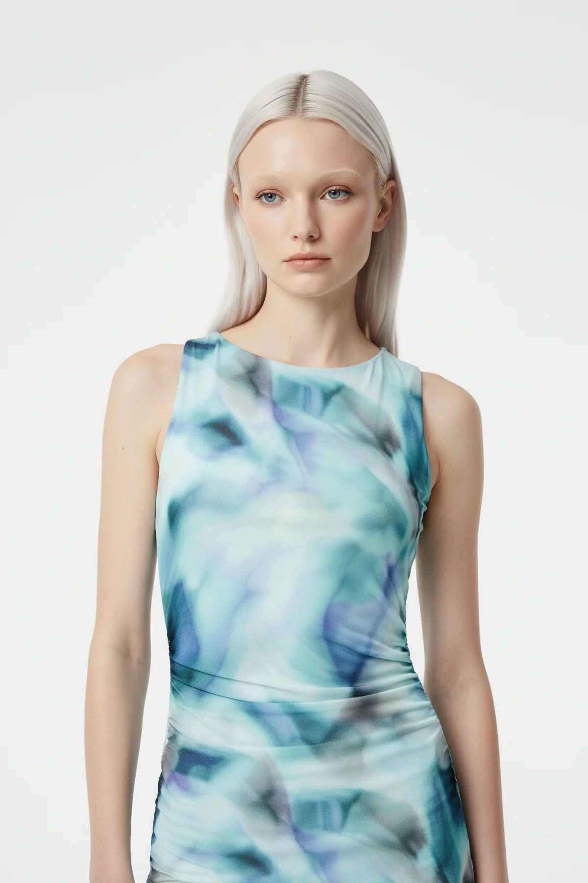 No Matter What Midikleid Gemustertes Tüll Maxikleid mit Futter