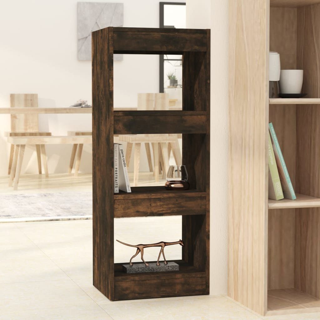 ist ab und zu vorrätig! furnicato Bücherregal Holzwerkstoff Bücherregal/Raumteiler 40x30x103 Räuchereiche cm