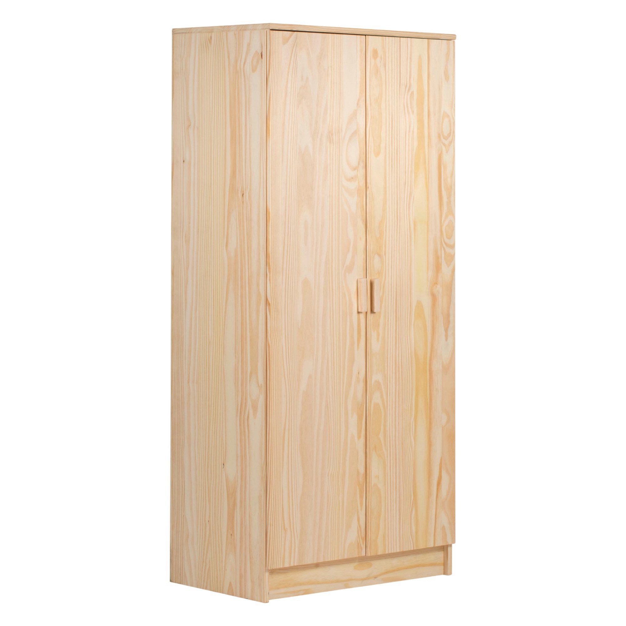 Astigarraga Kit Line Kleiderschrank Kleiderschrank "Vita" aus hellem Vollholz mit Garderobenstange