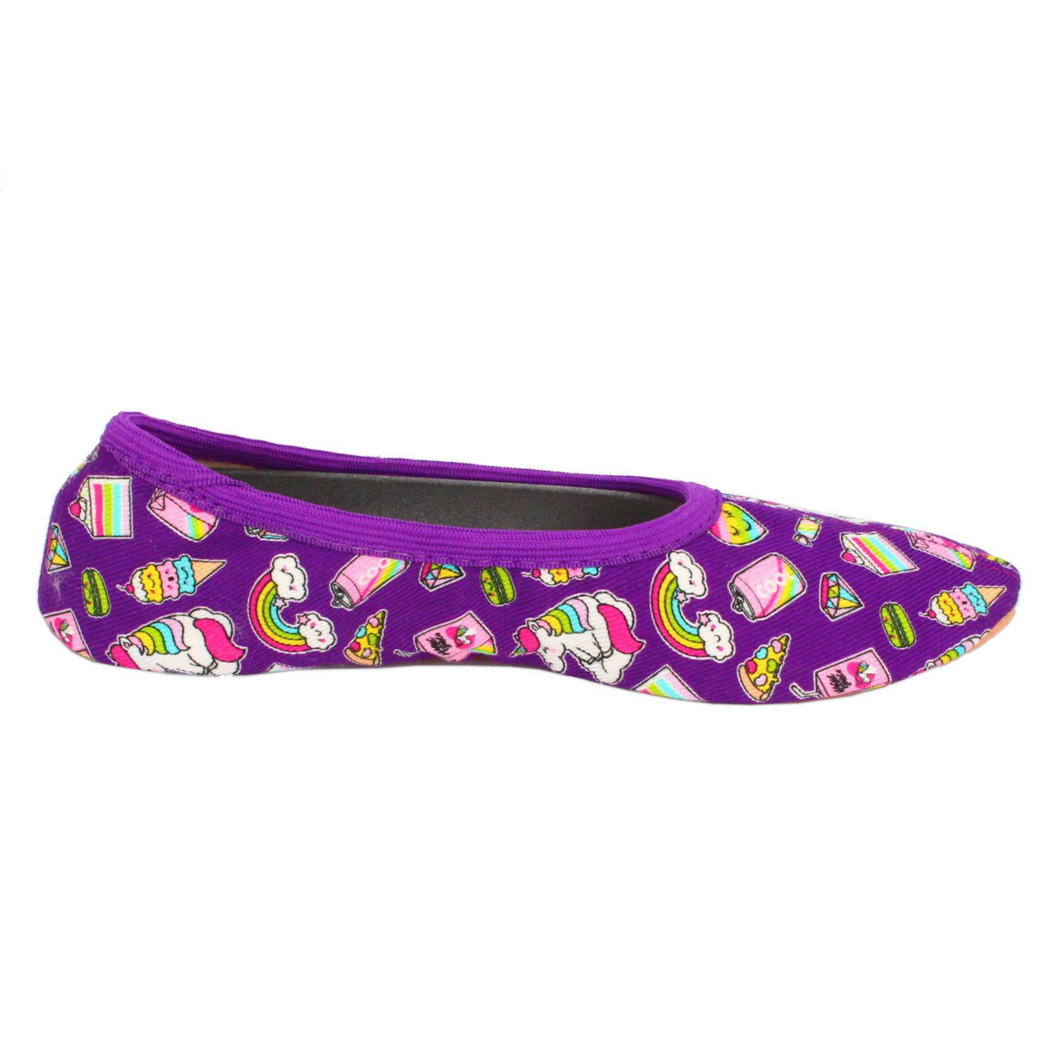 Beck Schläppchen Candy Gymnastikschuh (atmungsaktive Baumwolle) rutschfeste Laufsohle