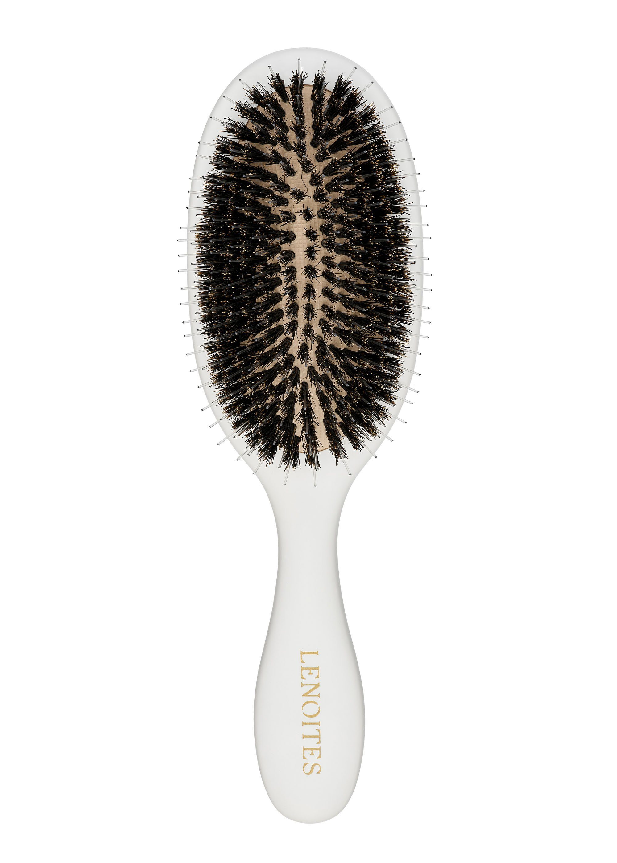 Lenoites Haarbürste Hair Brush Wild Boar with Cleaning Tool, Glanz, stilvoll, sanft