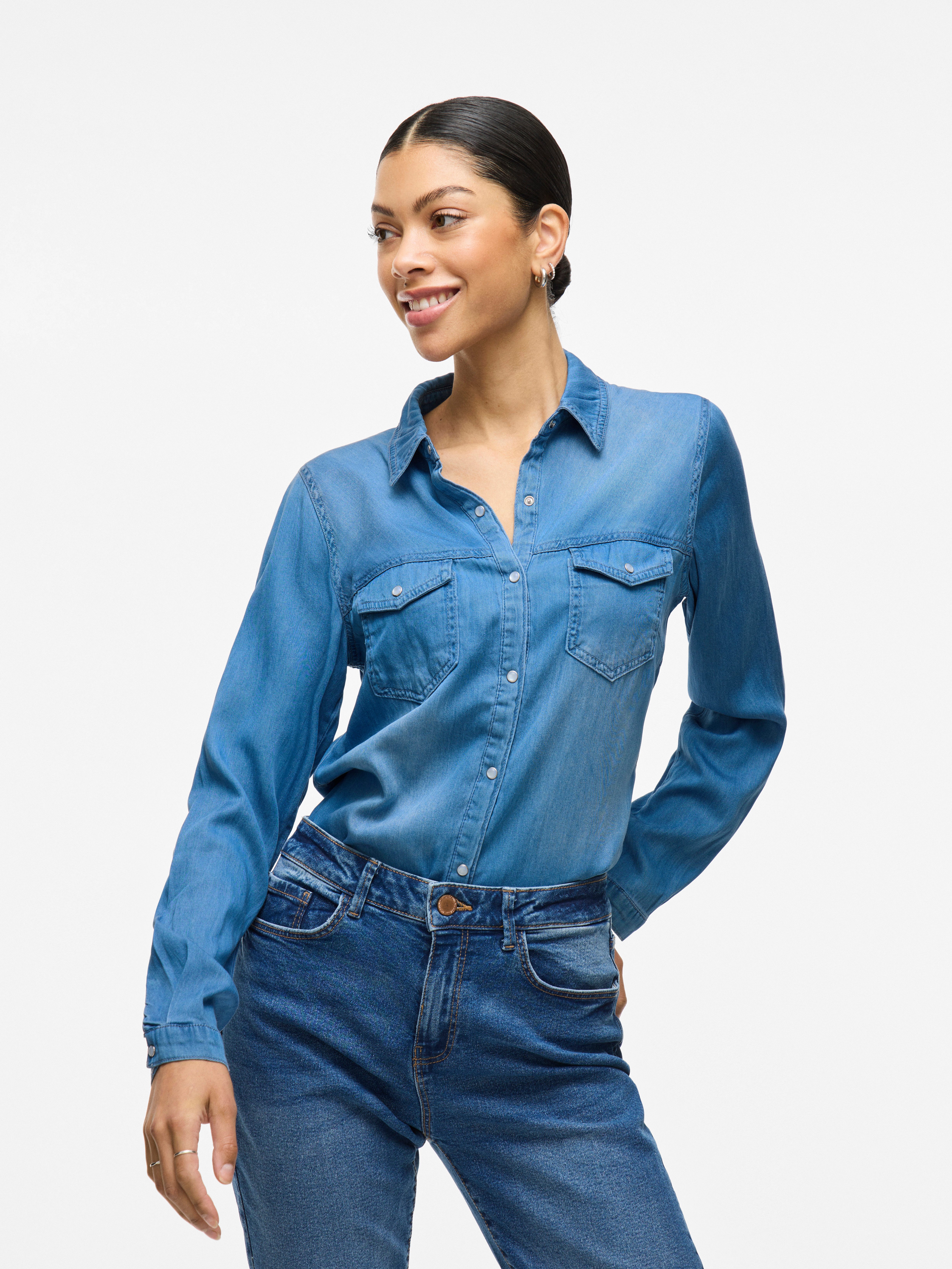 Vila Jeansbluse VIBISTA DENIM SHIRT/SU-NOOS