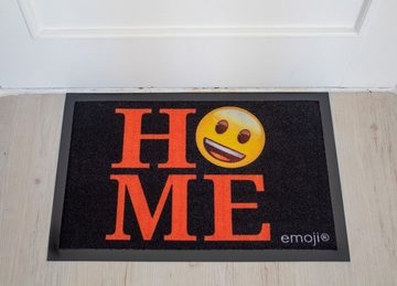 Fußmatte emoji- Türmatte HOME 60x40 cm, Rockbites, Rechteckig, Höhe: 3 mm
