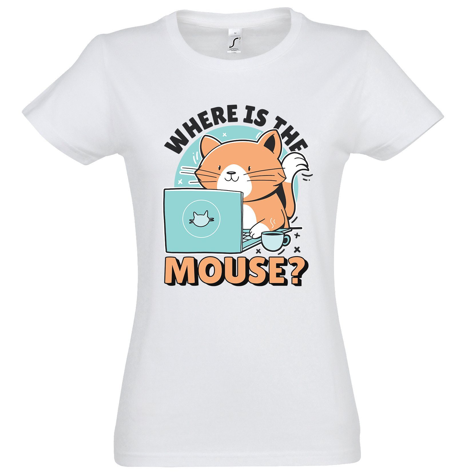 T-Shirt Where Is The Mouse? Damen Shirt