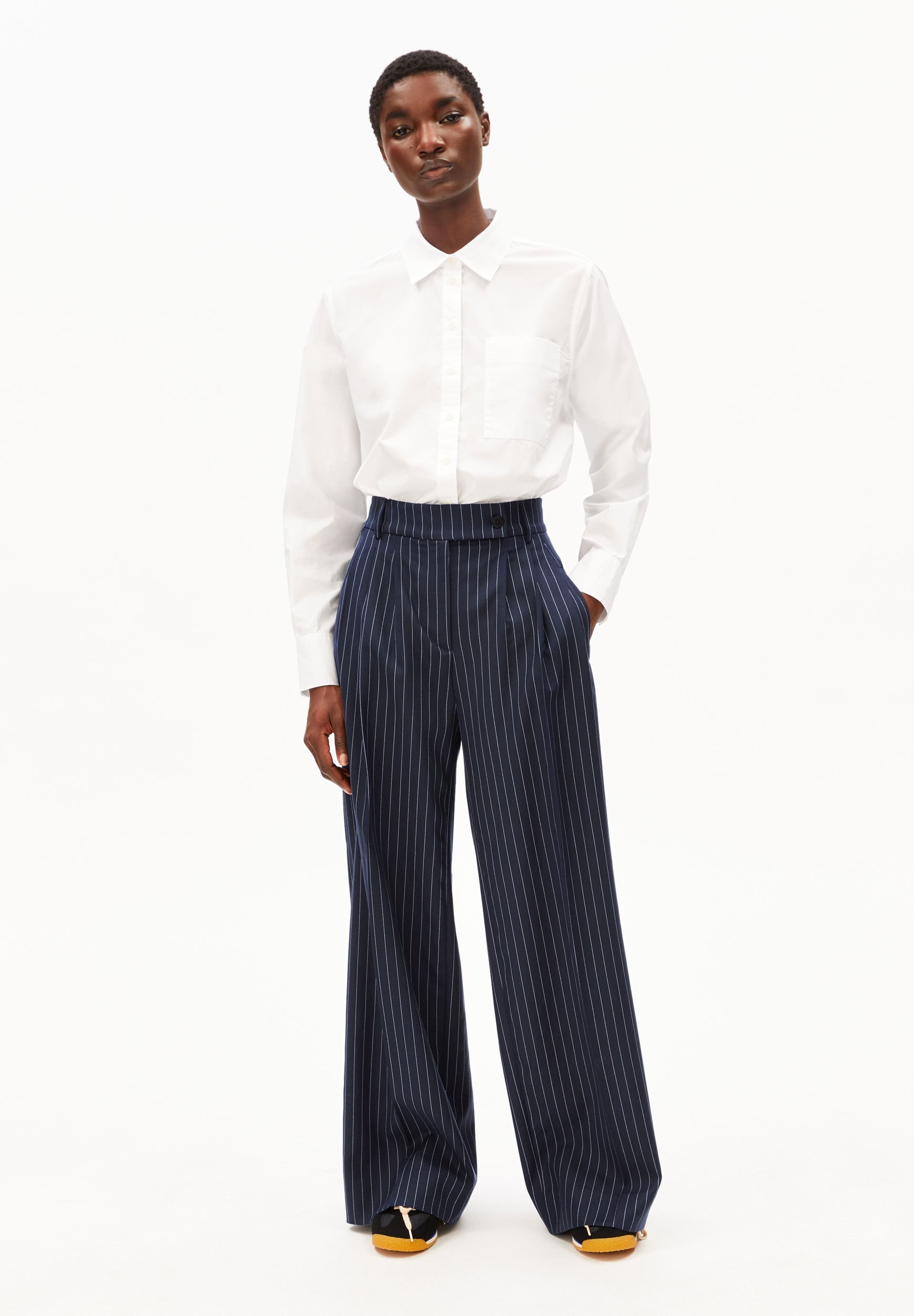 Armedangels Stoffhose PINSTRIPE KAAYUA Webhose aus TENCEL™ Lyocell Mix (Hig günstig online kaufen
