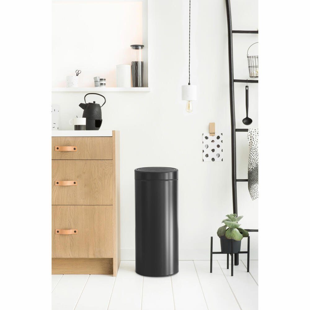 Brabantia Mülleimer Touch Bin Matt Black 30 L