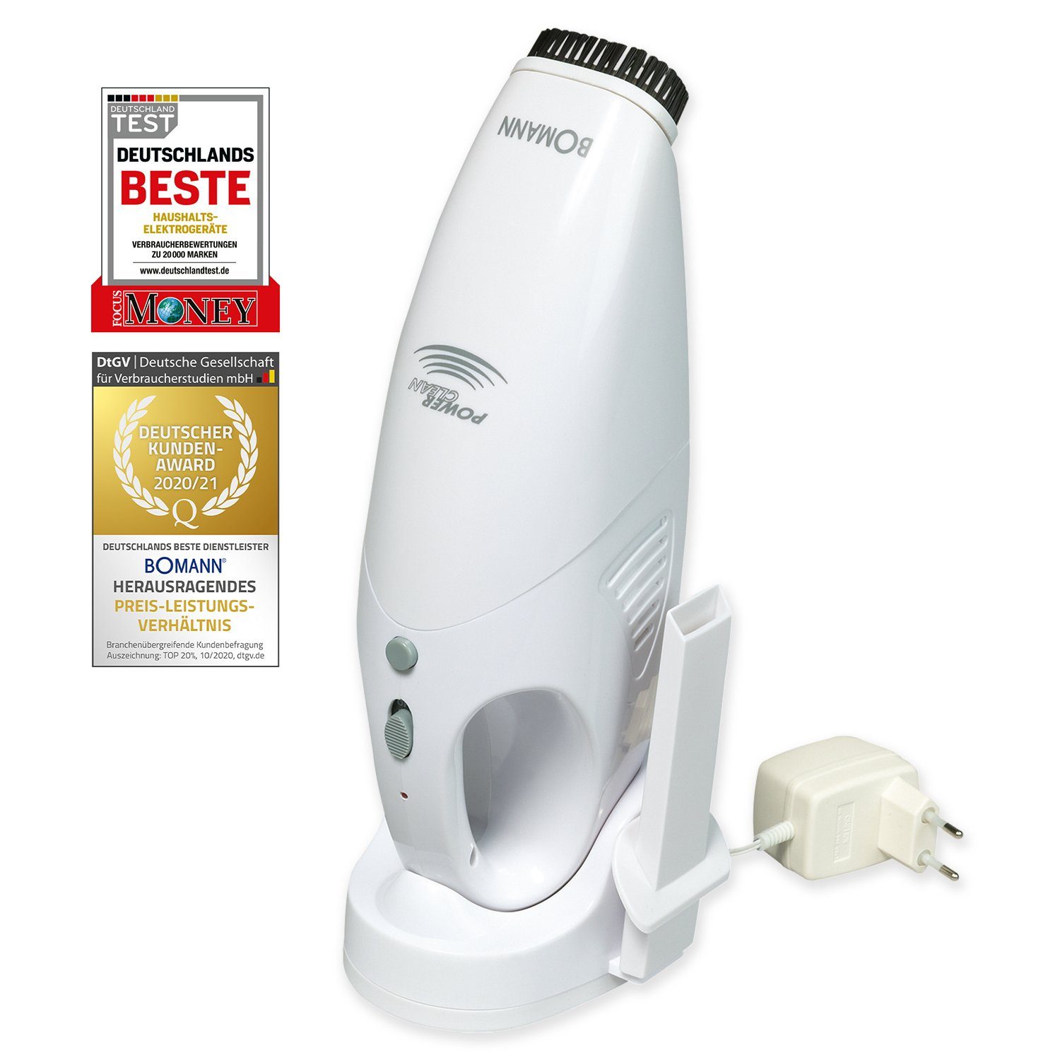 BOMANN Handstaubsauger BOMANN Akkusauger mit 3 Akkus Hand-Staubsauger LED Auto-Sauger CB 967