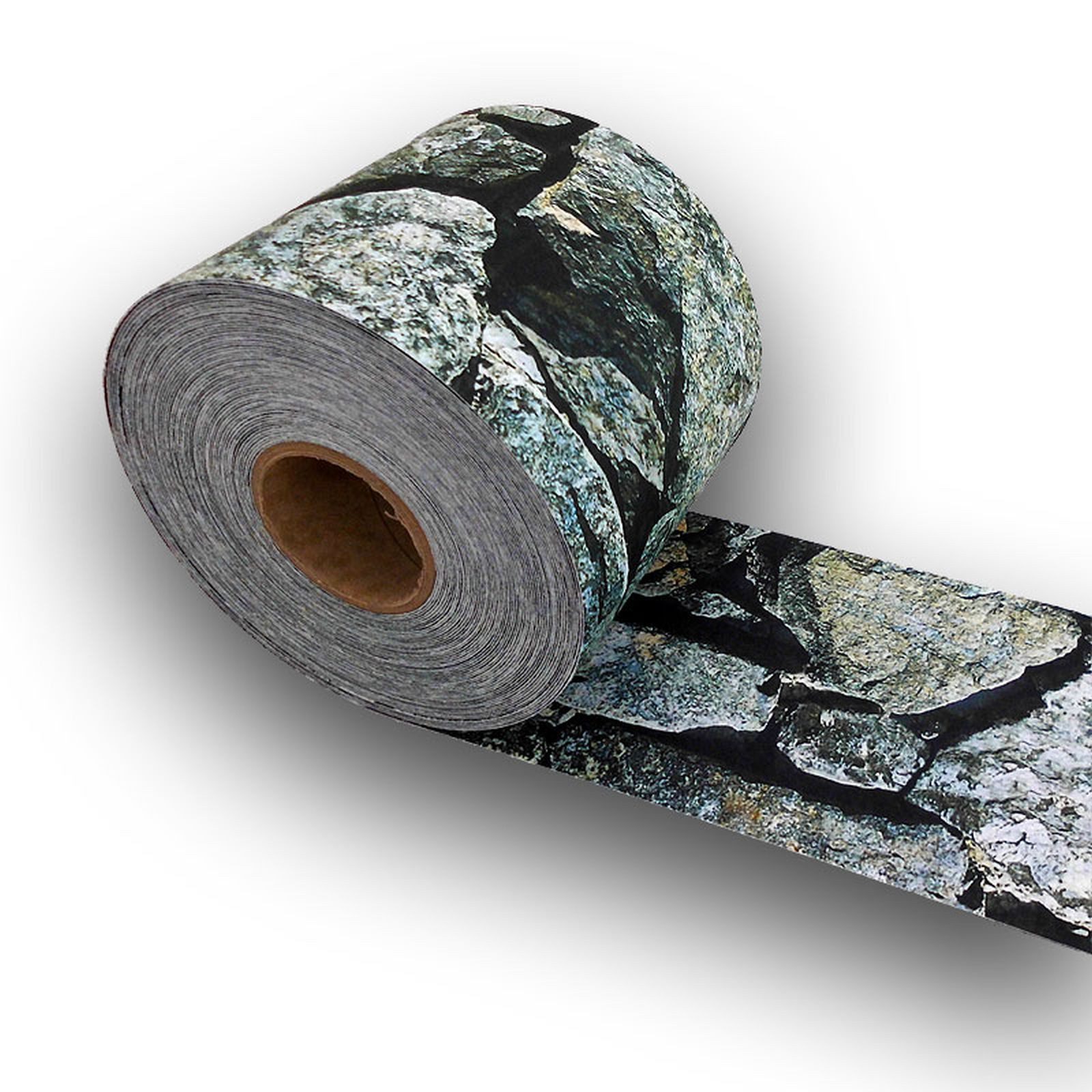 zaunzu Sichtschutzstreifen Schiefer bedruckter Sichtschutz 2,5m x 2,0m, (1 Rolle, Motivdruck Sichtschutzstreifen), Beidseitiger Druck für Doppelstabgitter
