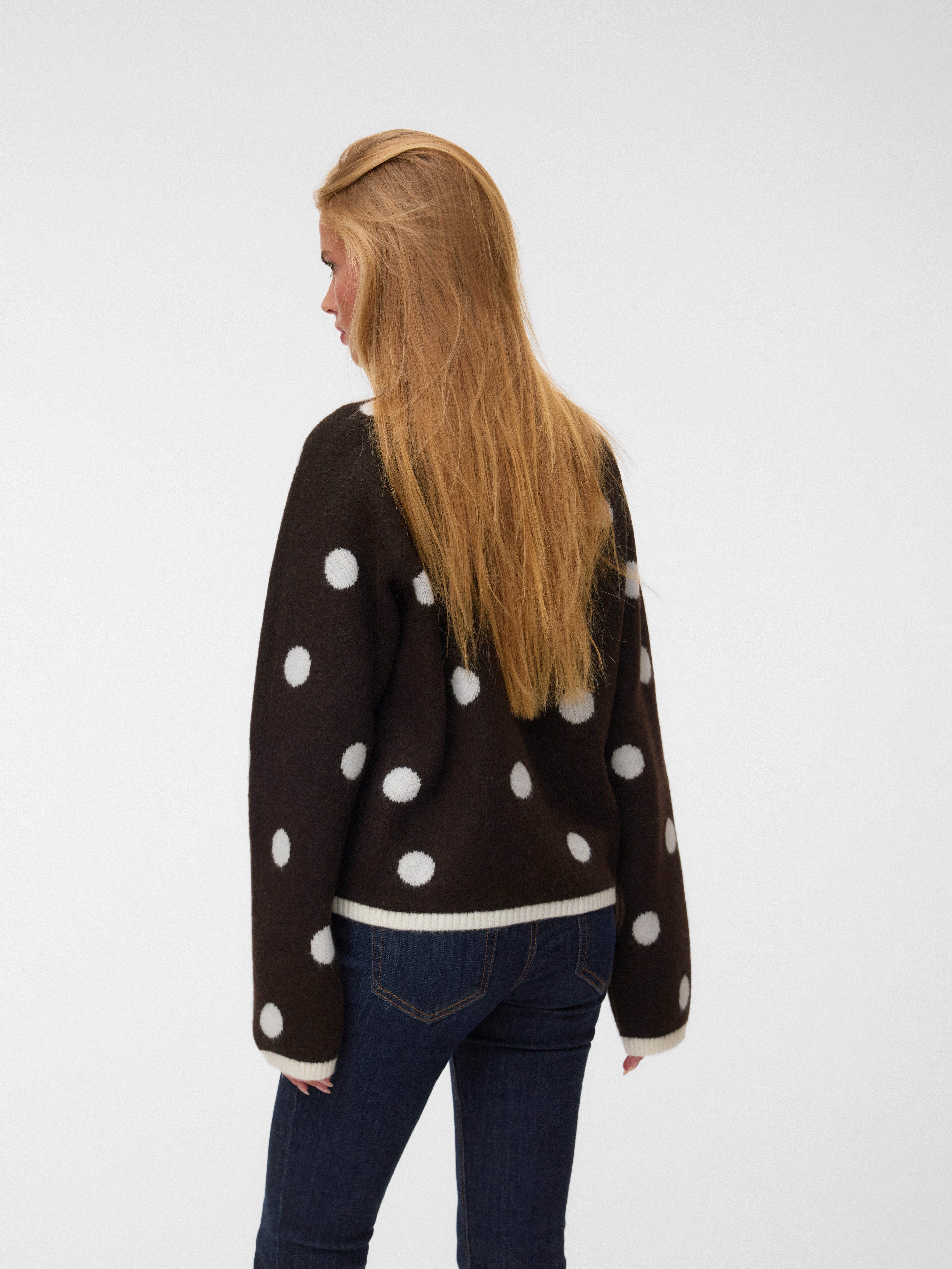 Vero Moda Rundhalspullover VMLIV LS KNIT EXP EXP Kunstfaser
