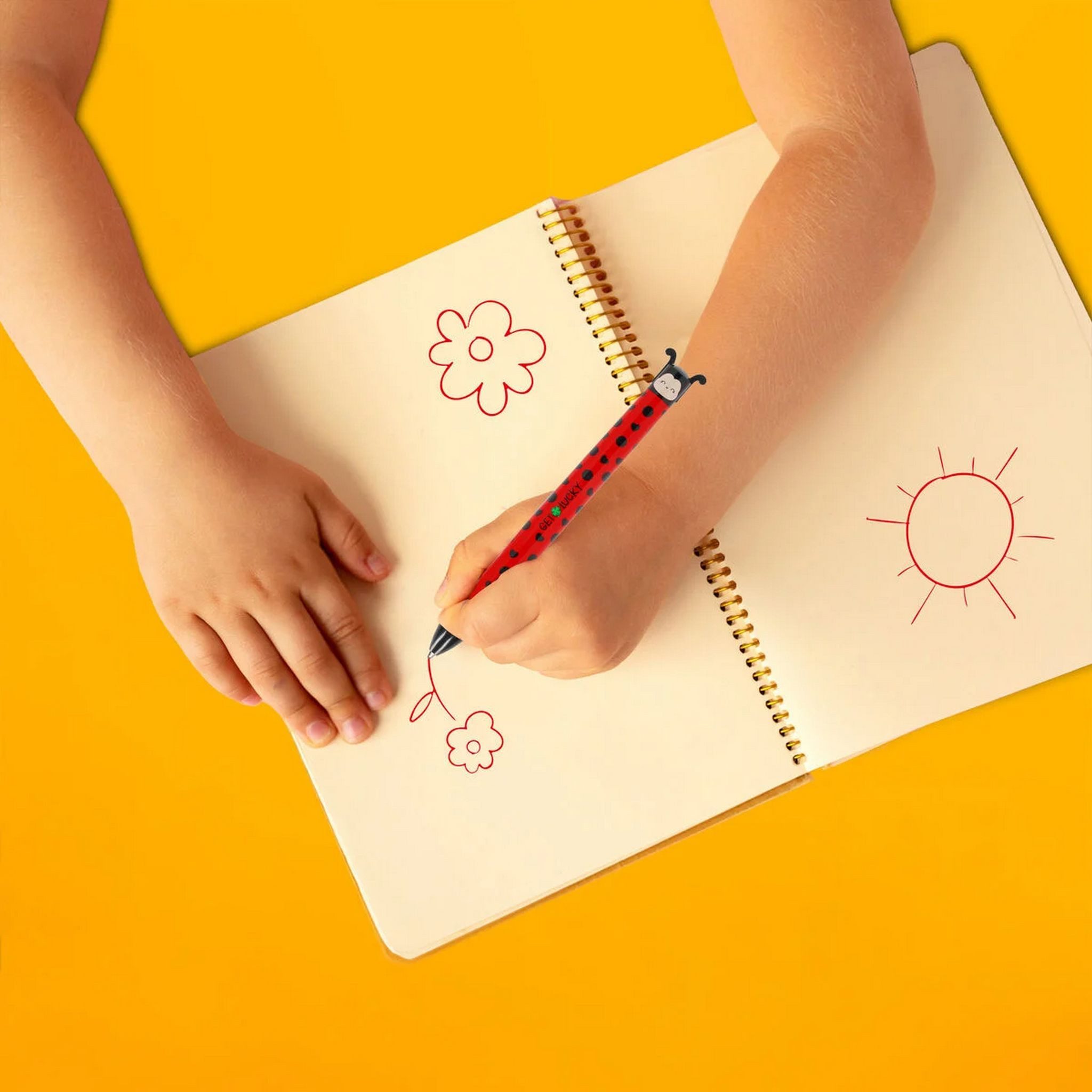 Legami Kugelschreiber LEGAMI Kugelschreiber mit 2 Schreibfarben Click&Clack LADYBUG Marienkä