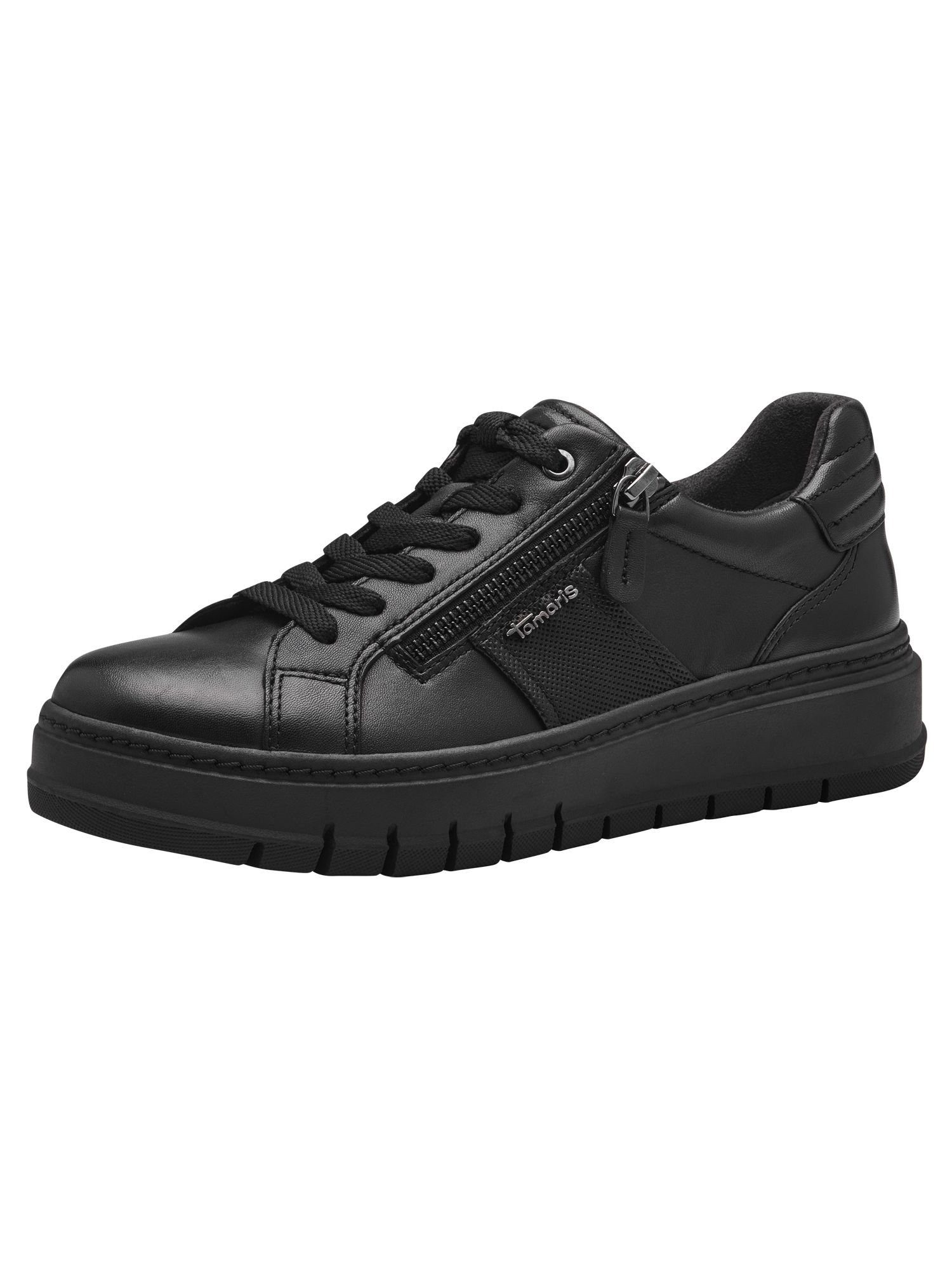 Tamaris Pure Relax Removable Sock aus Leder kein Absatz Sneaker Removable Sock