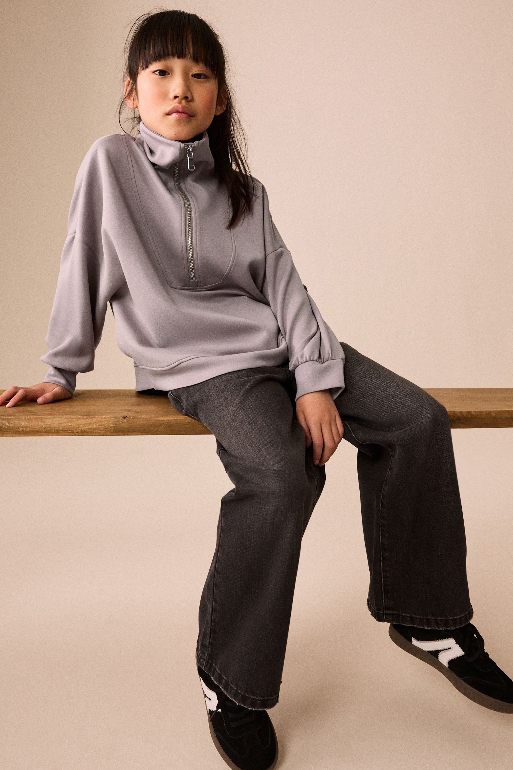 Next Sweater Sweatshirt mit halblangem Reißverschluss (1-tlg) – Bild 3 von 5