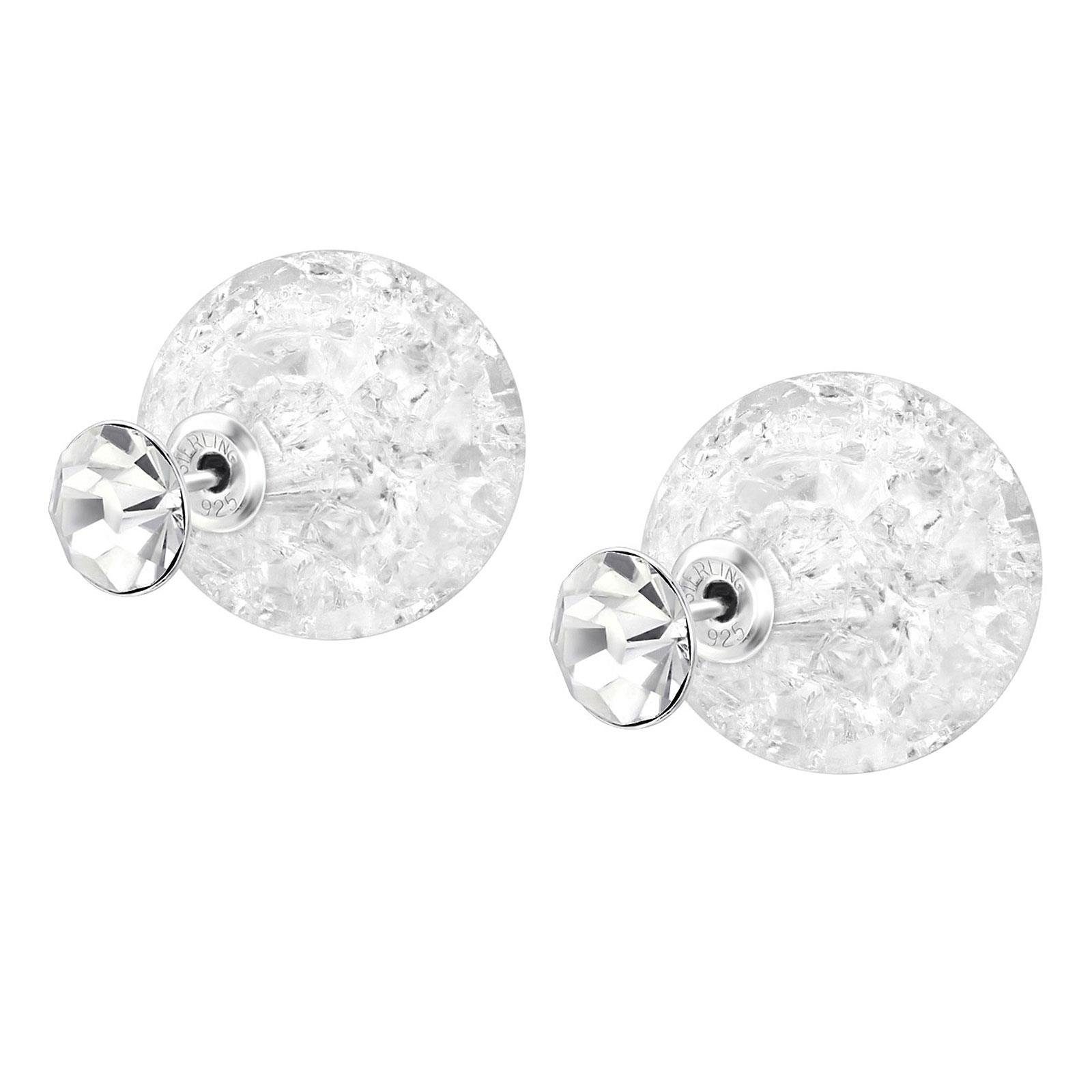 Monkimau Paar Ohrstecker »Doppel Kugel Ohrringe 925 Silber Ohrstecker«  (Packung, 2 x Ohrstecker (1 Paar), mit Kristallen online kaufen | OTTO