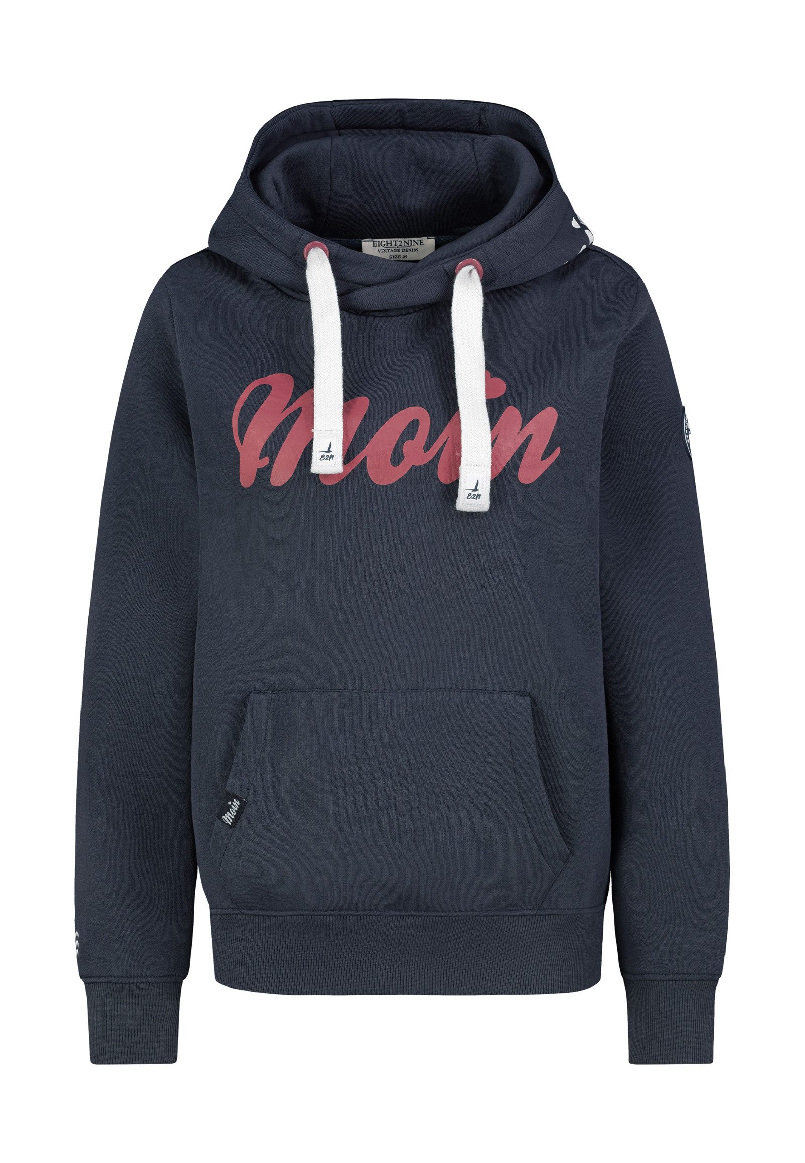 Eight2Nine Kapuzenpullover Damen Hoodie Kapuzenpullover mit Küstenprint Swe günstig online kaufen