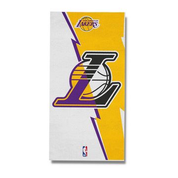 MTOnlinehandel Badetuch LA Lakers 70x140 cm, 100% Baumwolle, Duschtuch / Strandtuch Fanartikel, (1-St), Basketball NBA Team, weich & flauschig
