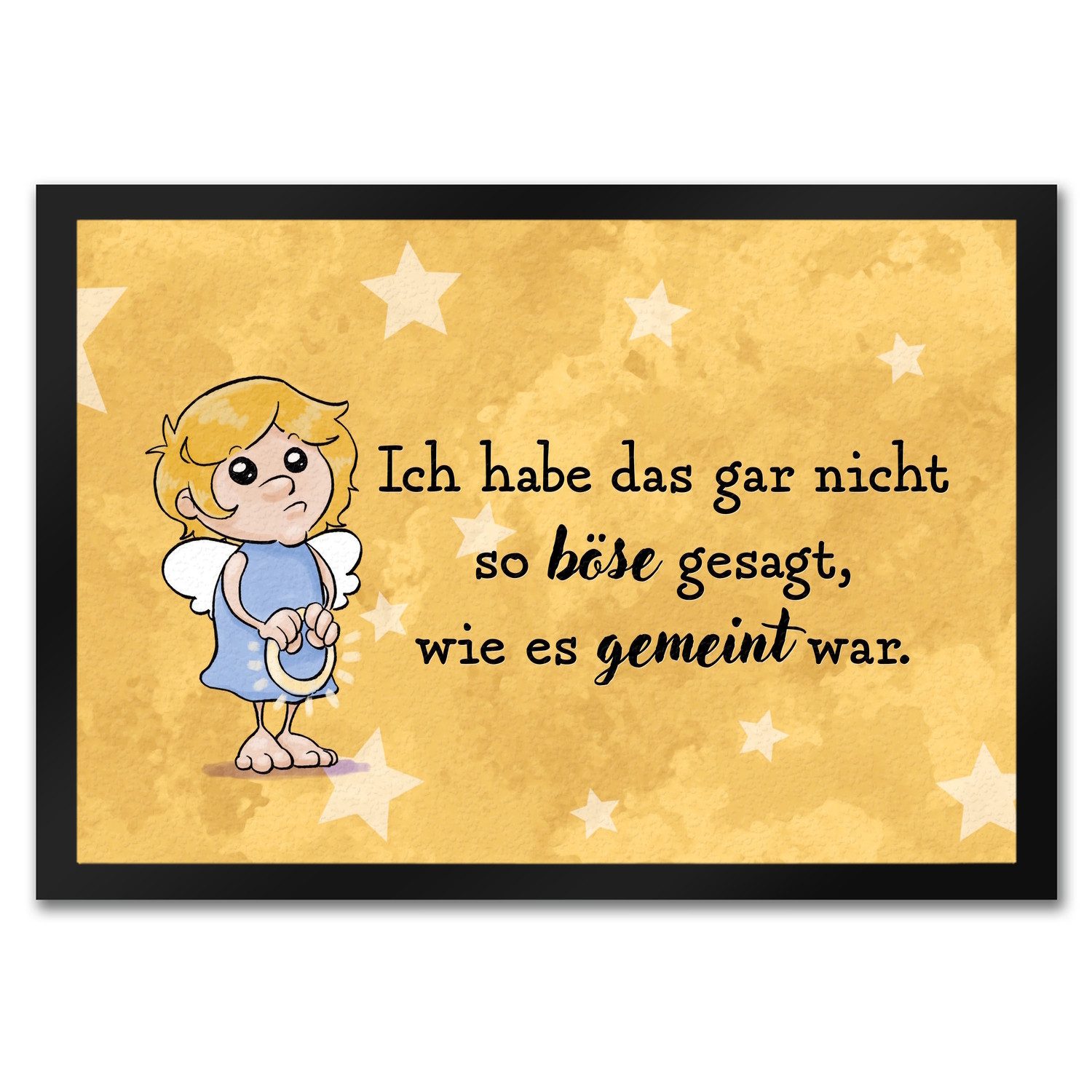 Fußmatte Engel Fußmatte in 35x50 cm mit Spruch Nicht so böse gesagt wie