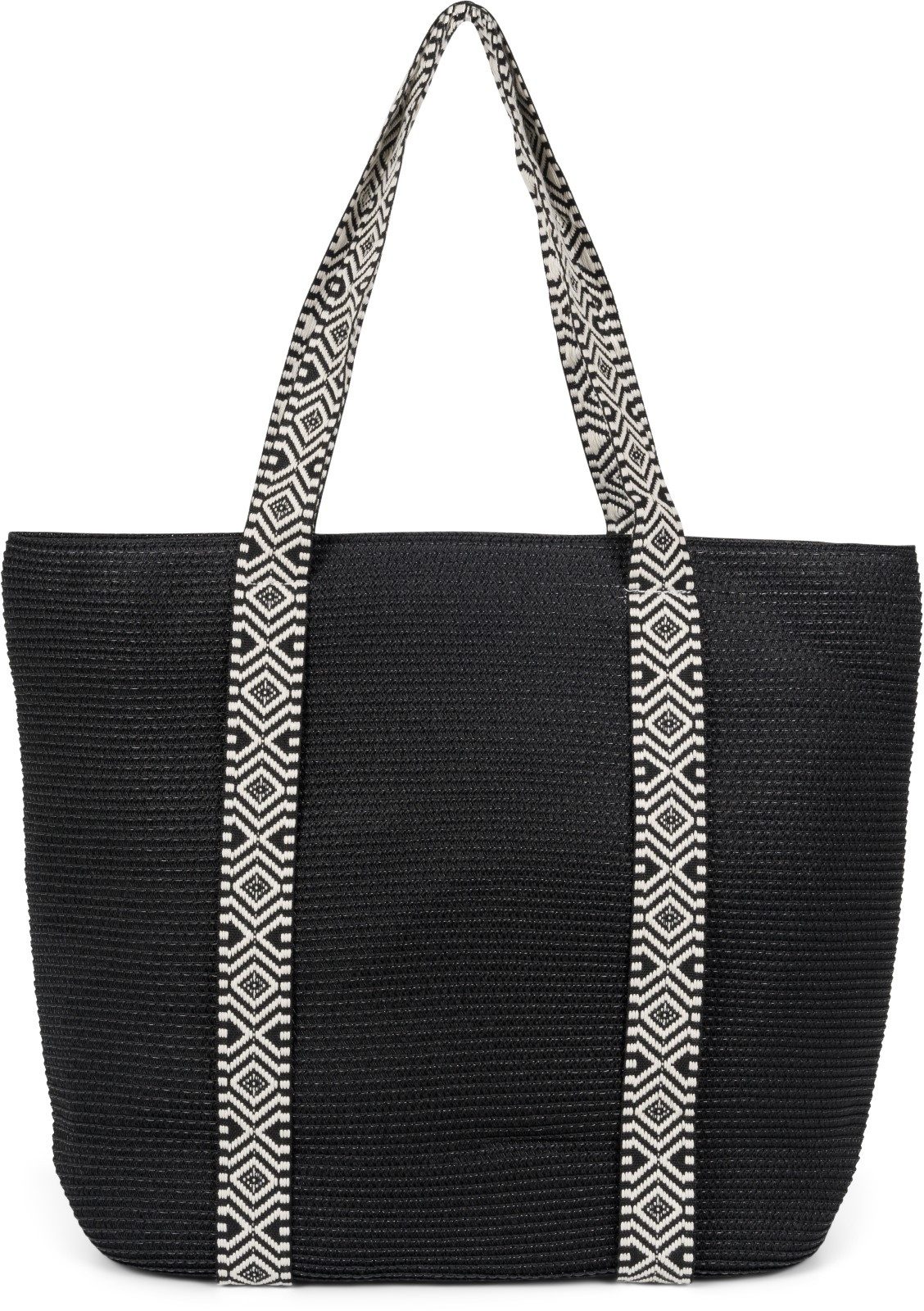 styleBREAKER Strandtasche Papierstroh Strandtasche Azteken Muster (1-tlg)