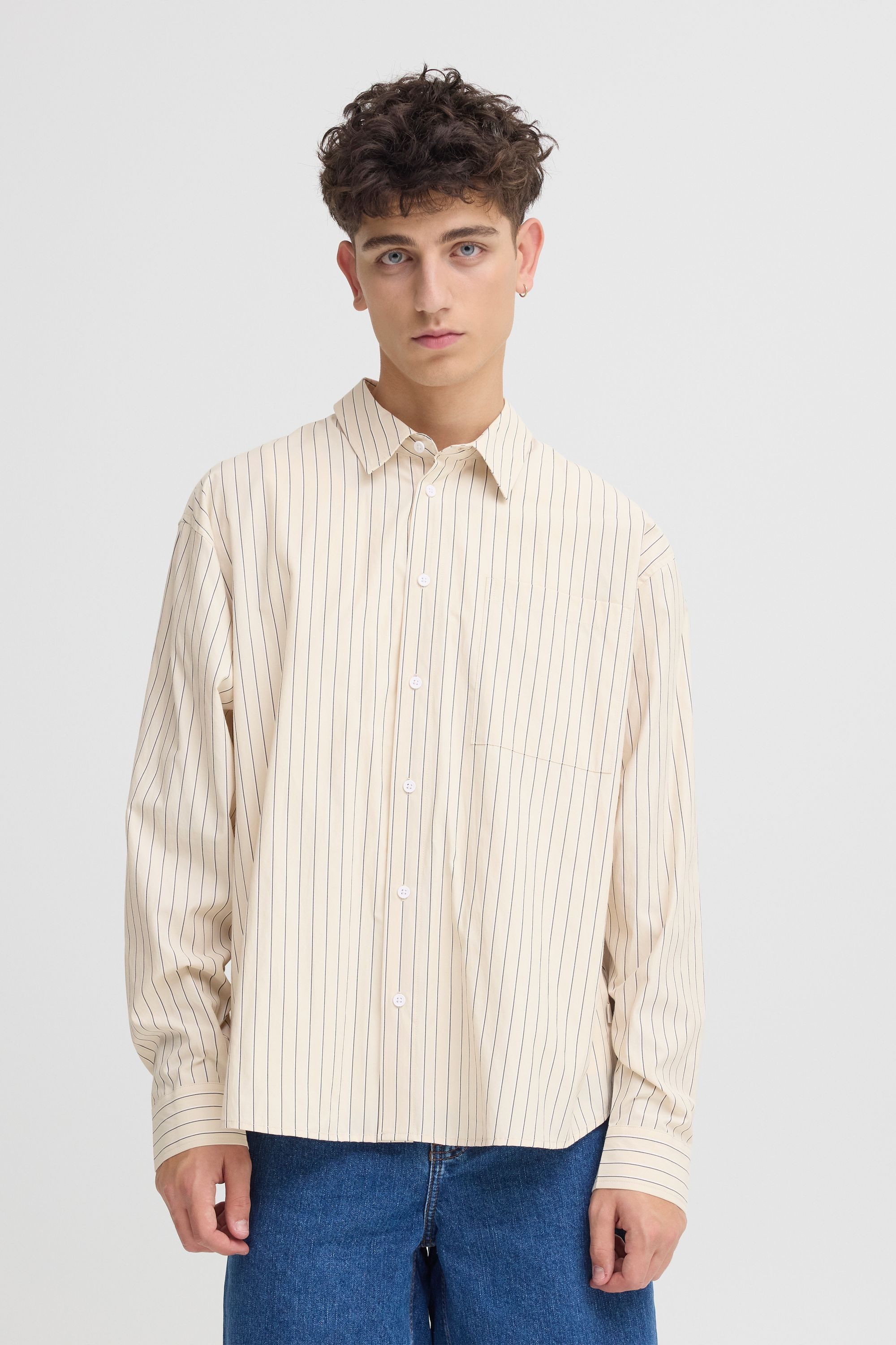 !Solid Langarmhemd SDTucker Gestreiftes Hemd mit Brusttasche