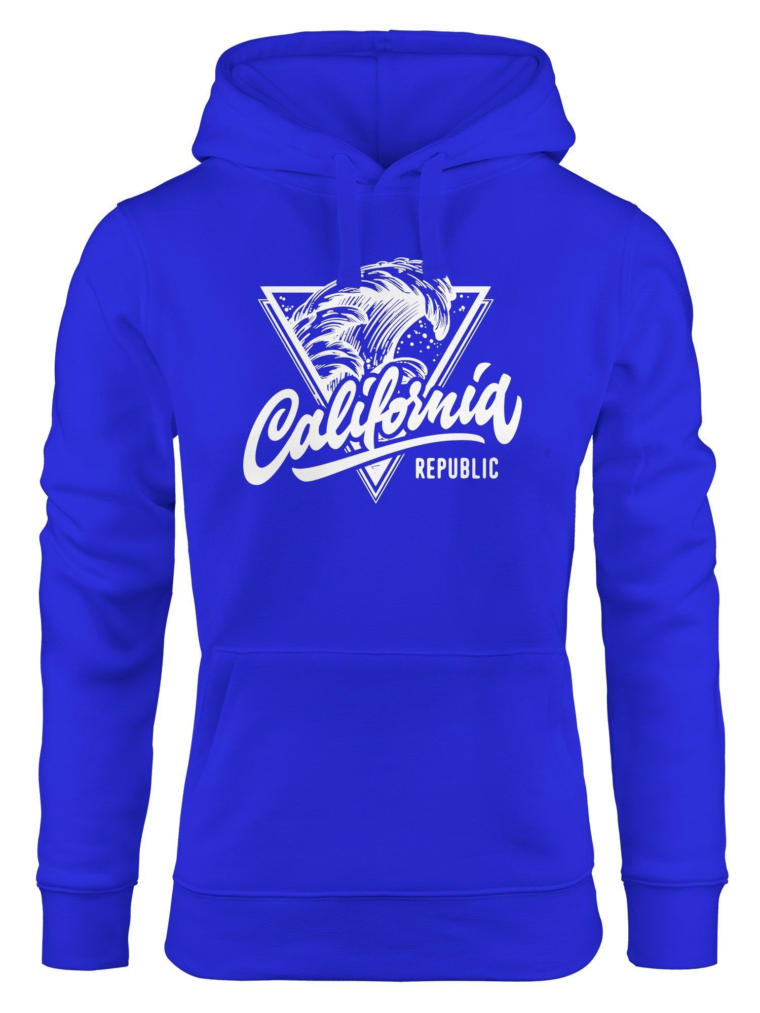 Neverless Hoodie California Republic Kapuzen-Pullover Design günstig online kaufen