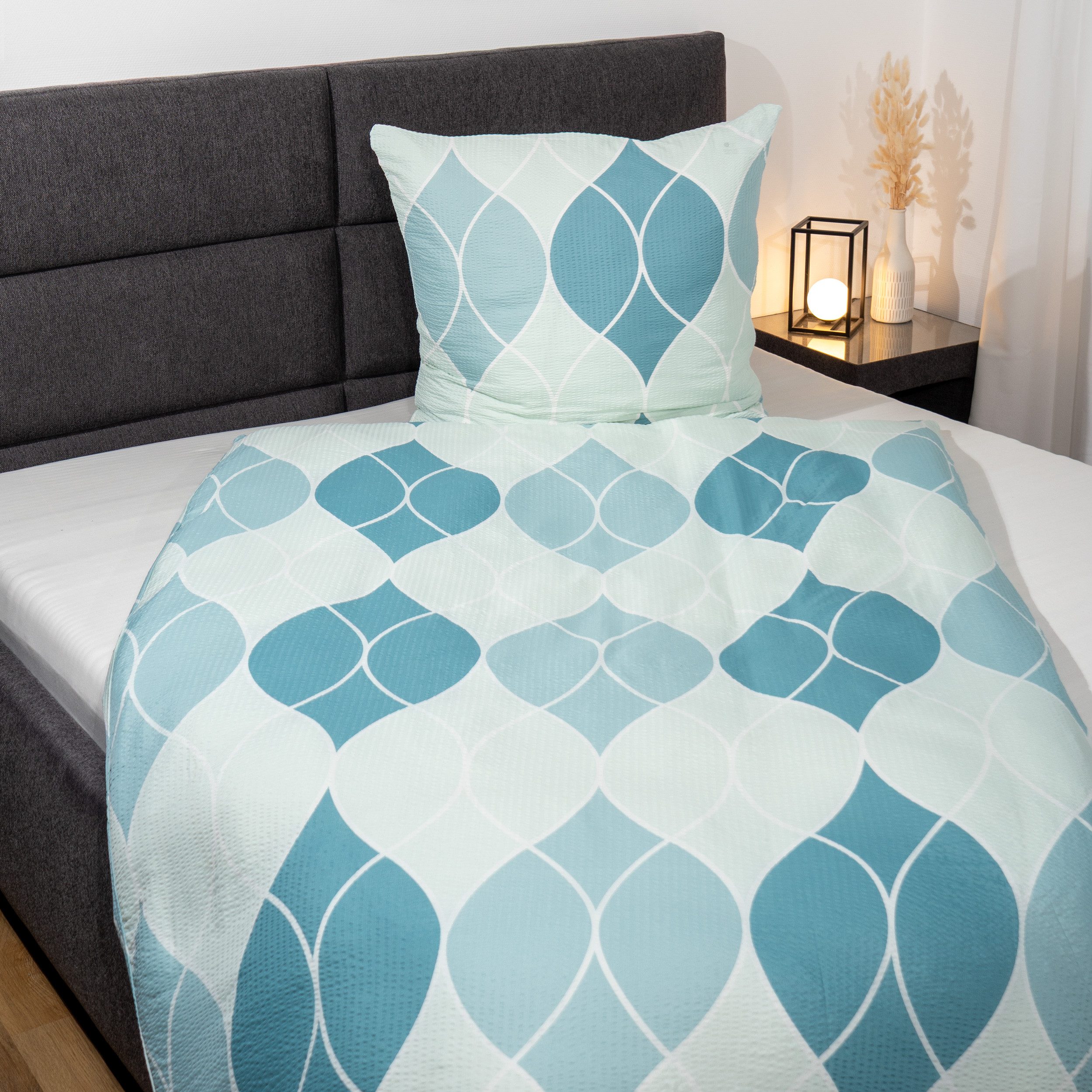 Casa Colori Bettwäsche Casa Calori, Seersucker, 2 teilig, Rautenmuster, mit günstig online kaufen