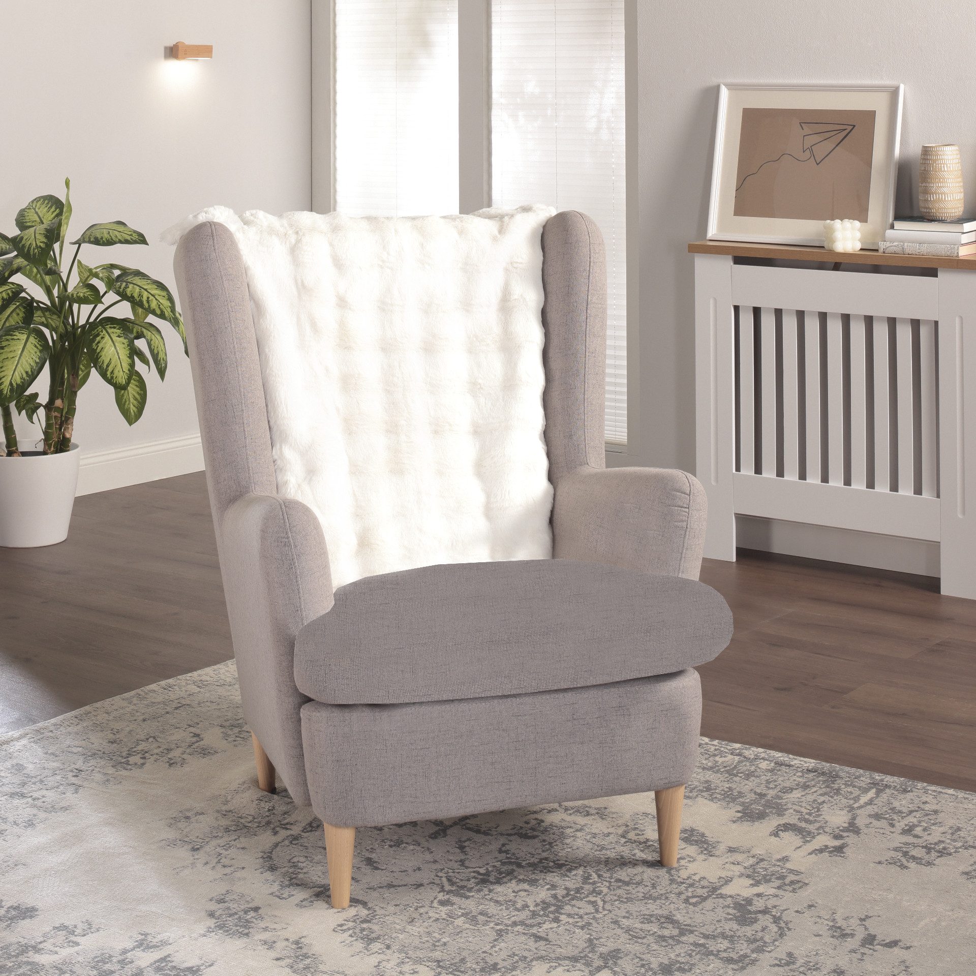 Delindo Lifestyle Sesselschoner Kuscheliger Webpelt Sesselschoner/Sofaschon günstig online kaufen