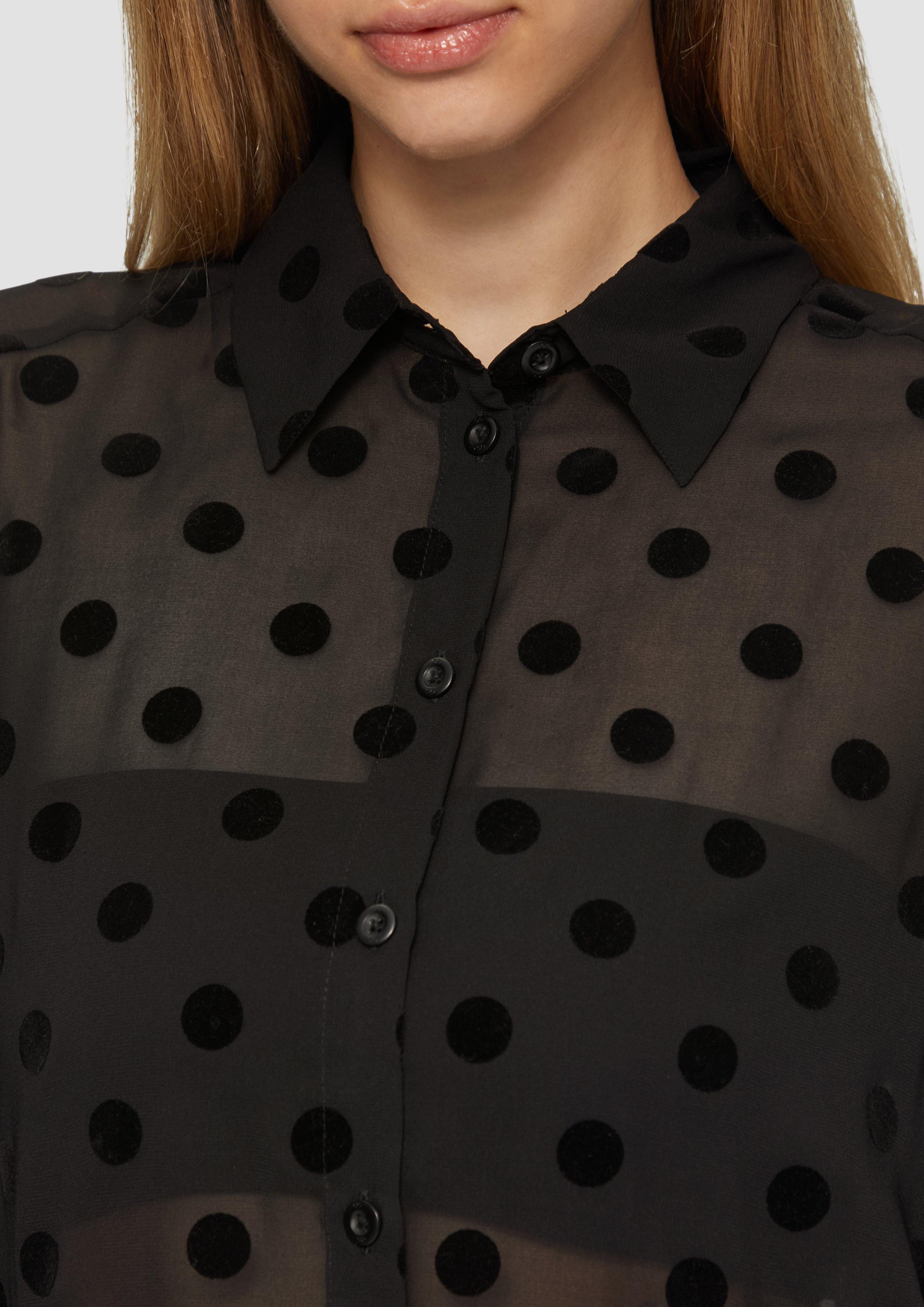 QS Langarmbluse Transparente Longbluse mit seitlichen günstig online kaufen