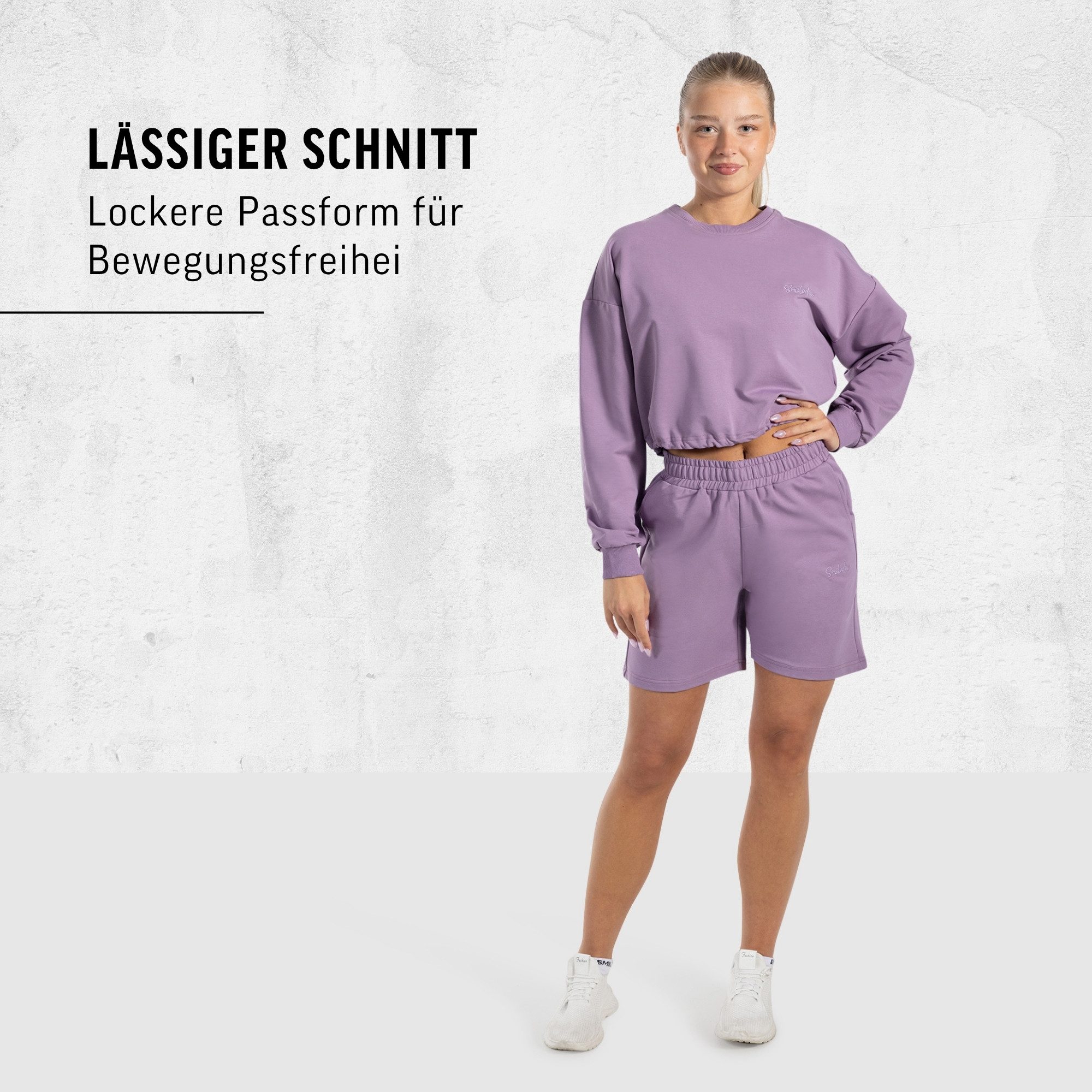 Smilodox Shorts Nurya, Bequeme Freizeithose, weiches Material, seitliche Taschen Elastischer Bund, Sommer Hose Alltag Homewear Sport entspannte Outfits