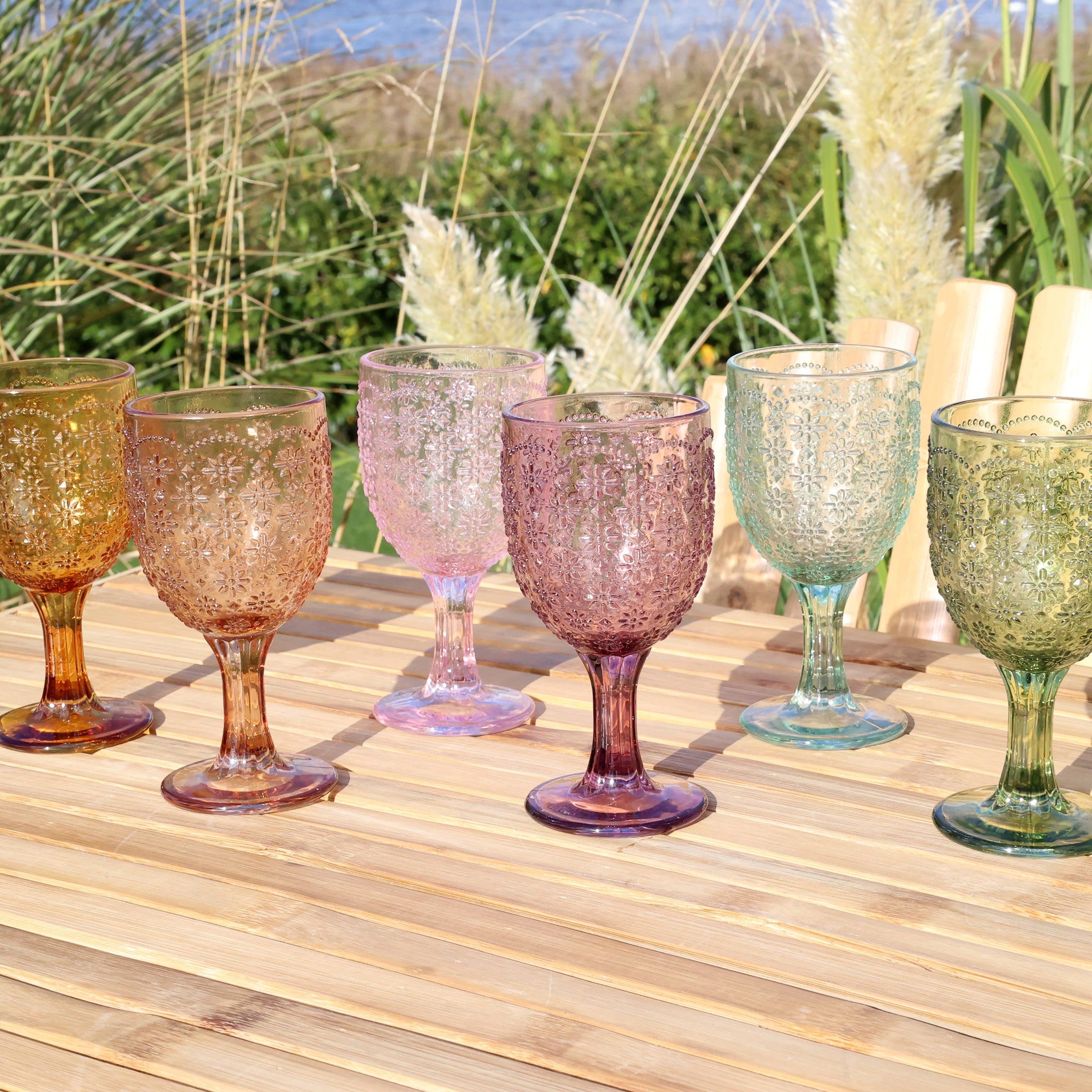Chic Antique Weinglas Chic Antique Saint-Émilion Weinglas mit Muster 6er Set