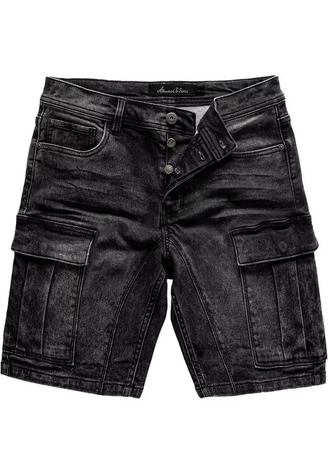 Amaci&Sons Cargoshorts BEXLEY Cargoshorts Herren Bermuda Jeans Short Hose Regular Fit