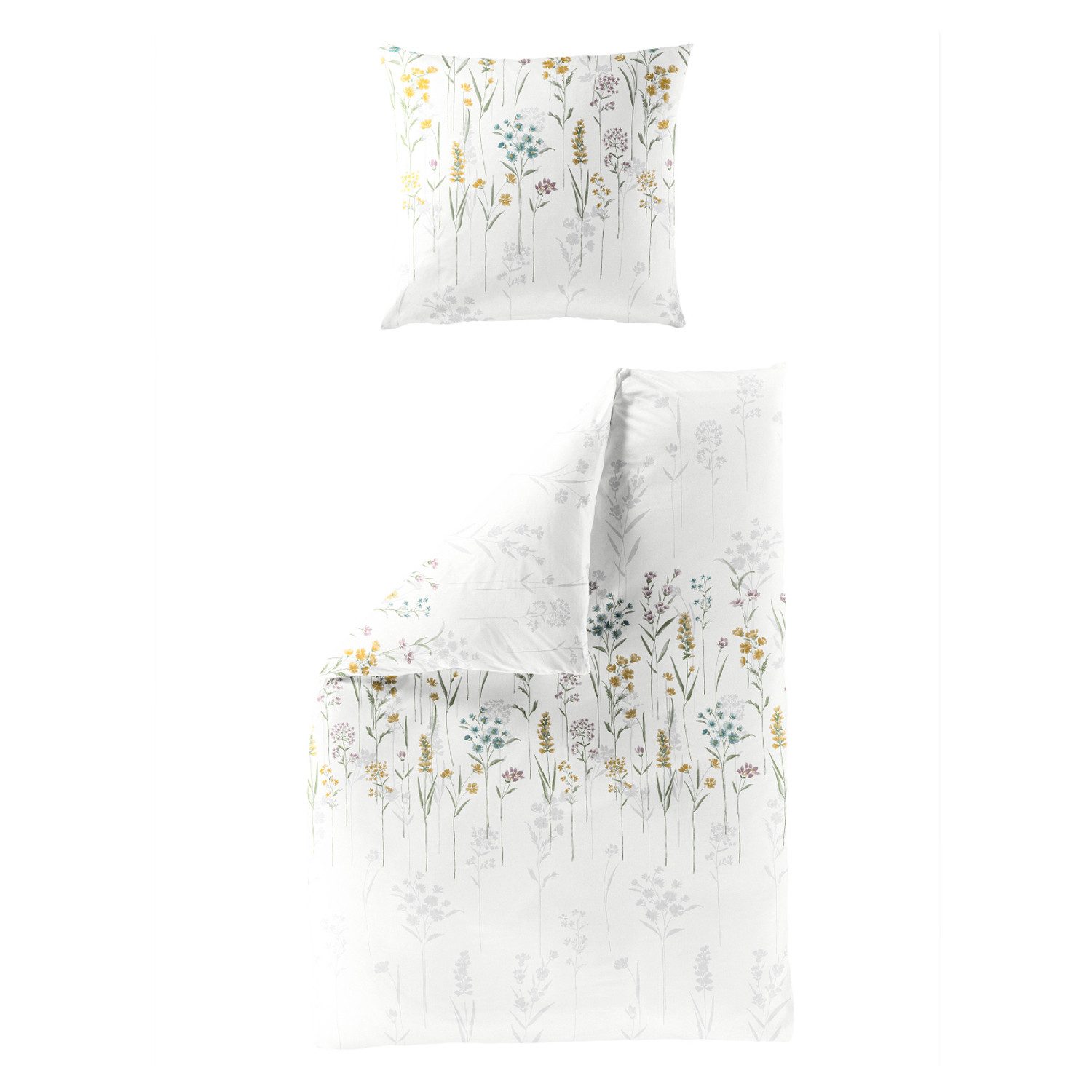 BIERBAUM Bettwäsche Bettwäsche Bierbaum Biber 4114-10 Wildblumen Gelb Blau günstig online kaufen