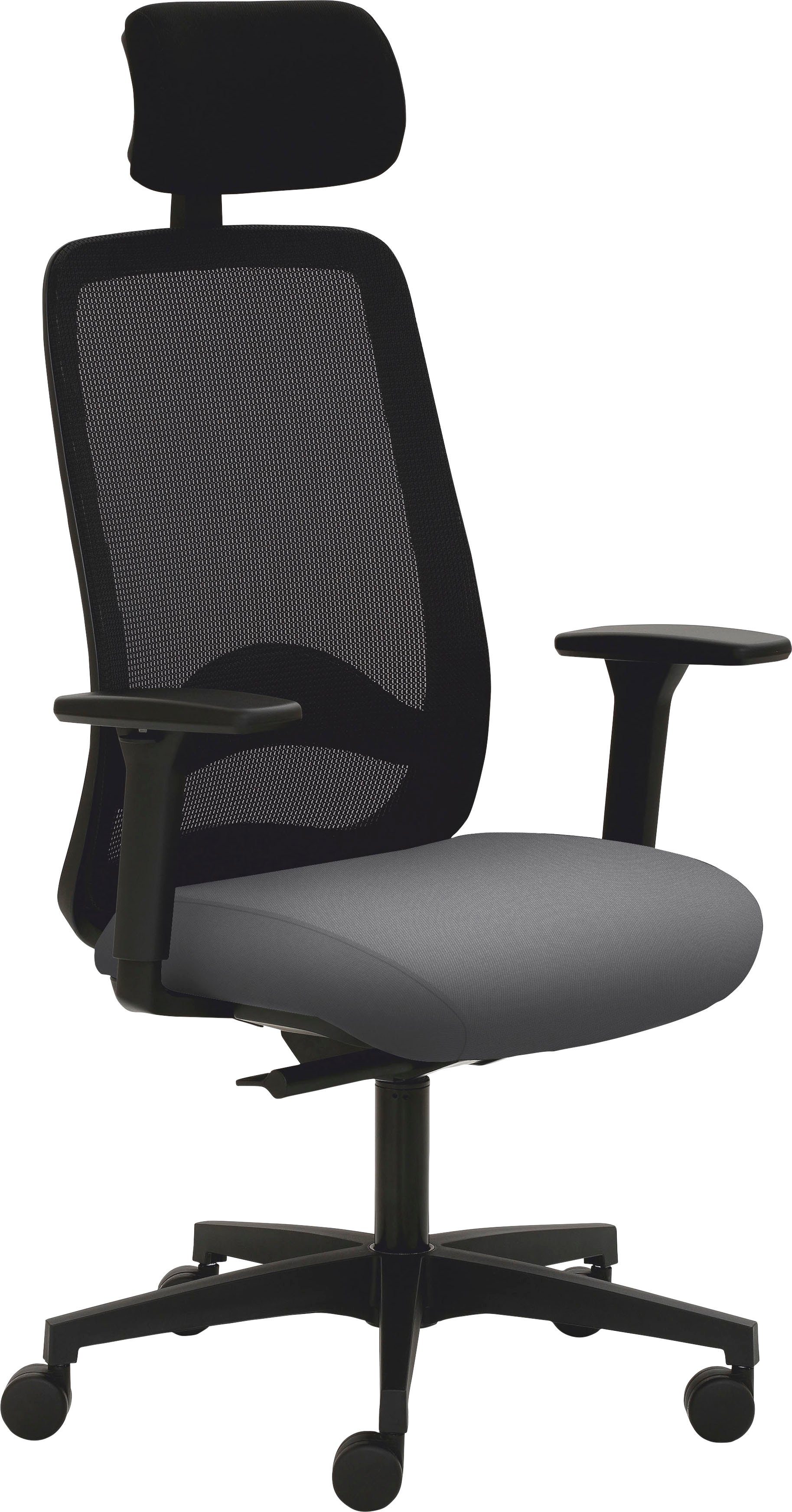 Mayer Sitzmöbel Drehstuhl 2228, 3D Armlehnen, Kopfstütze, Sitztiefenverstellung Grau | Grau