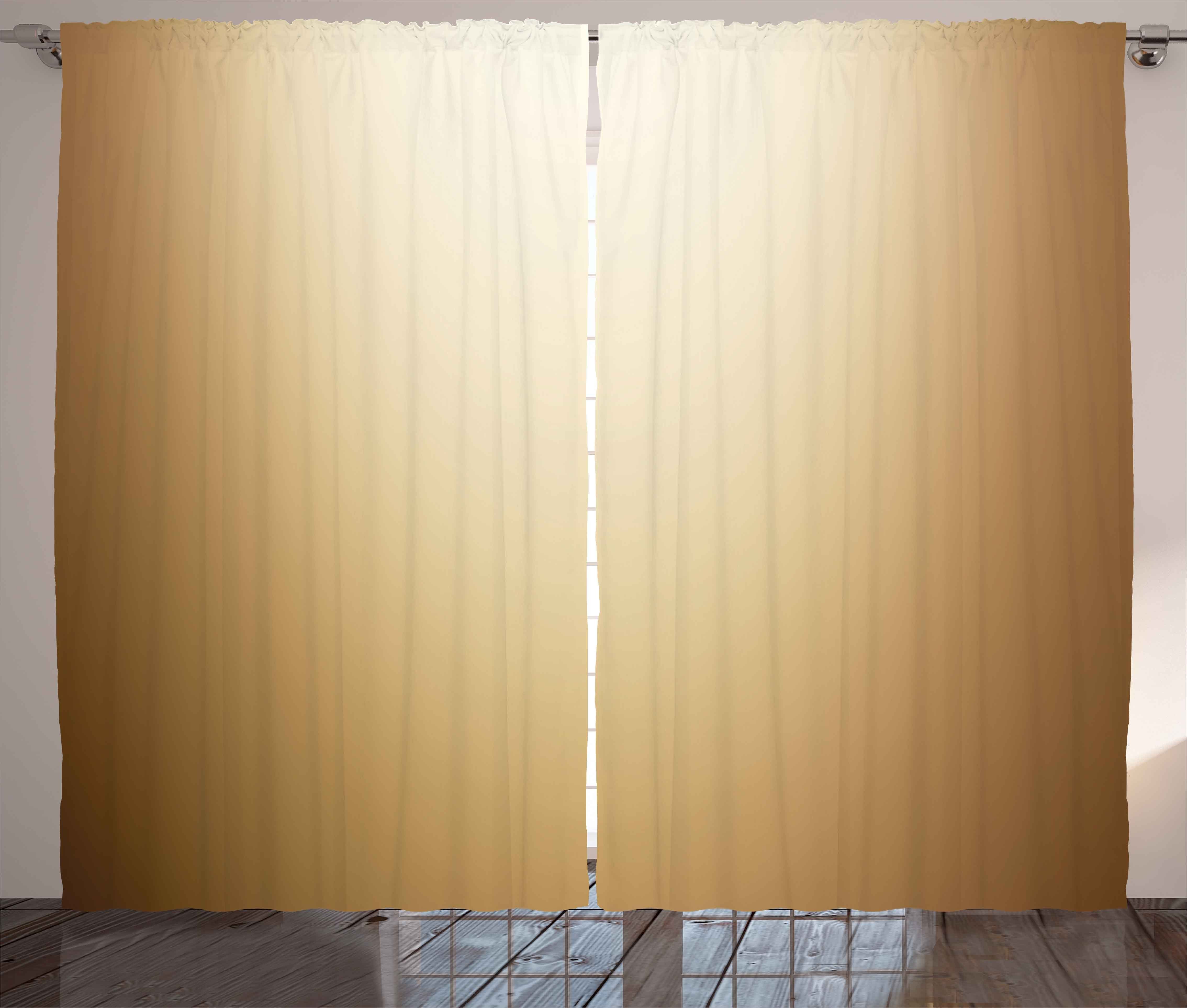 Gardine Schlafzimmer Kräuselband Vorhang mit Schlaufen und Haken, Abakuhaus, Braun Abstrakt Plain Moderne