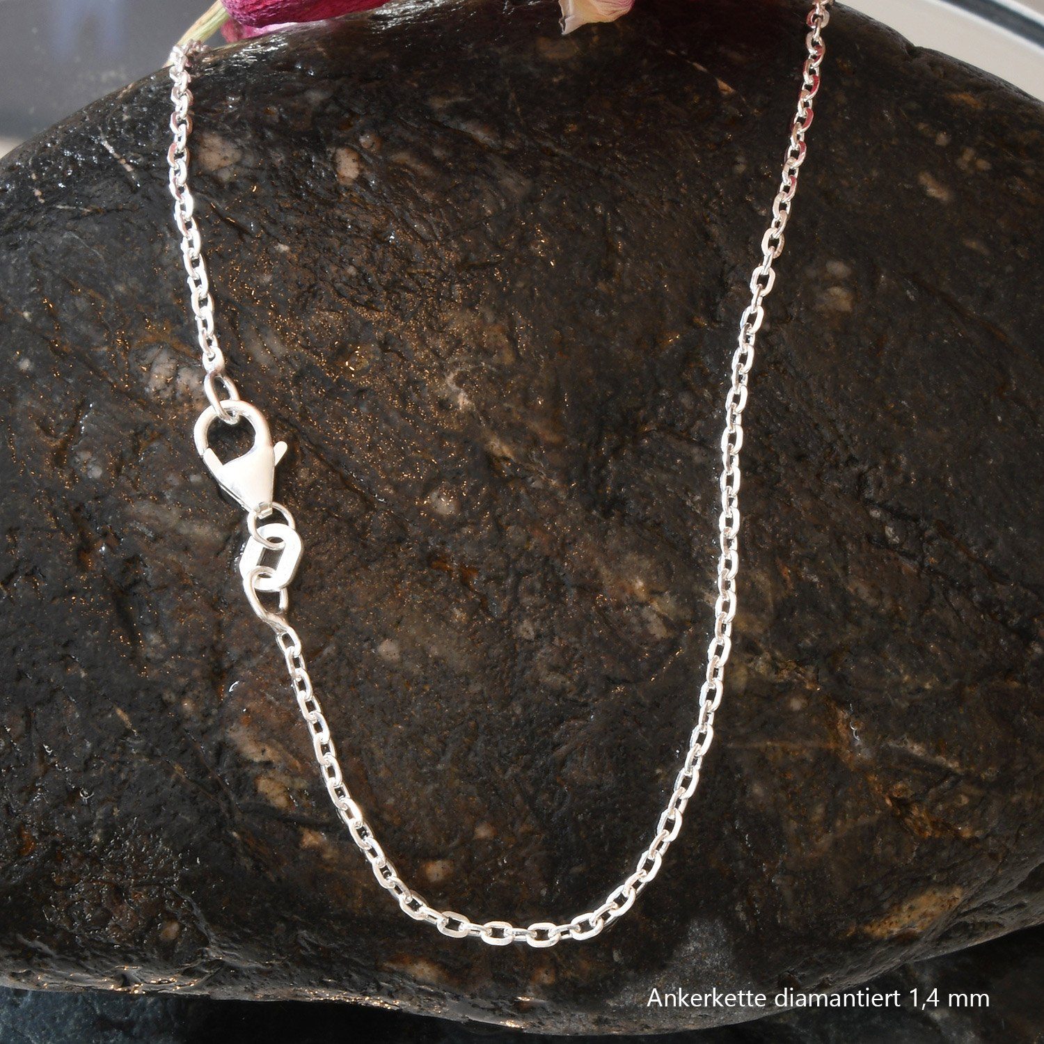 HOPLO Silberkette Ankerkette diamantiert Länge 45cm günstig online kaufen