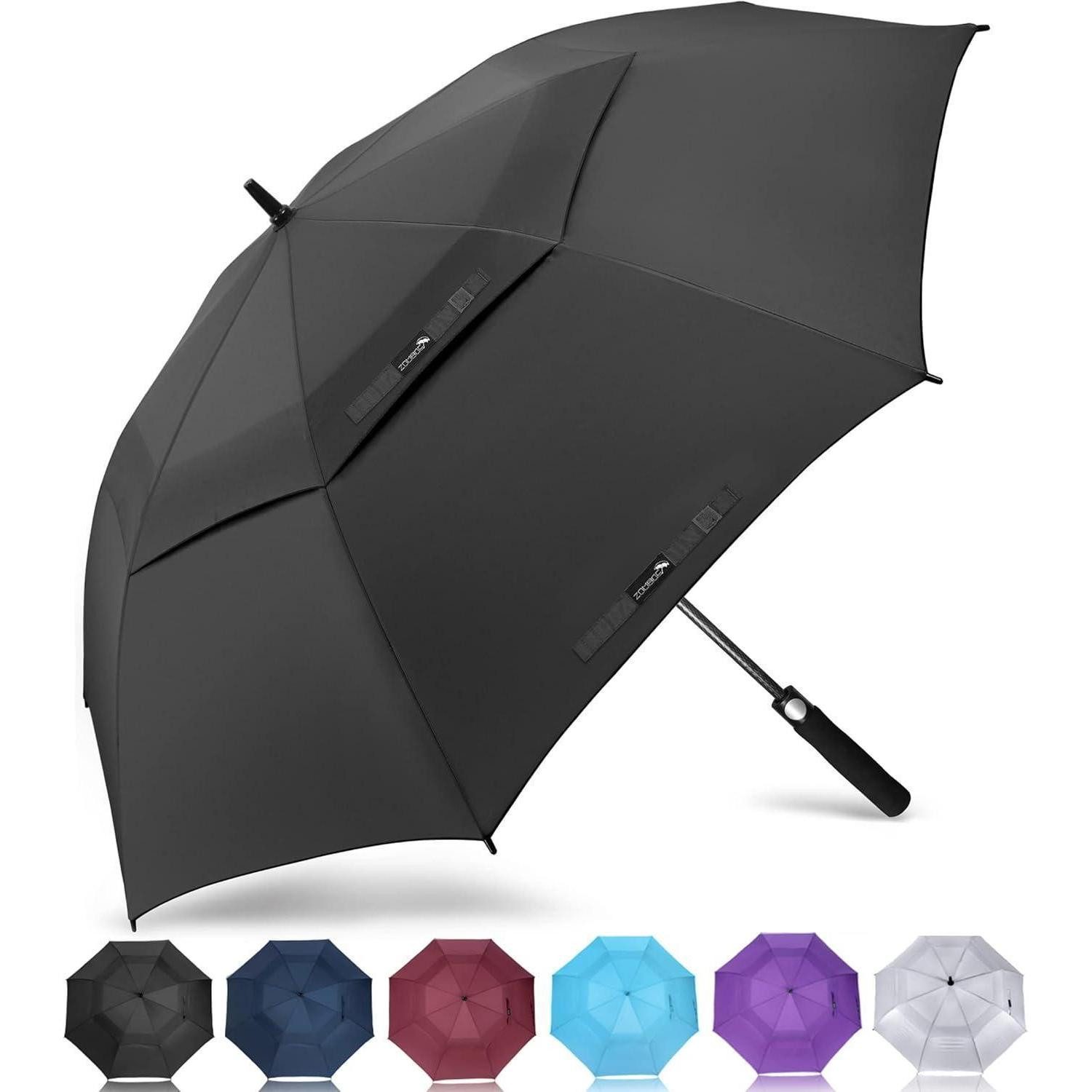 LuxusKollektion Golfregenschirm Regenschirm Sturmfest Groß XXL Auf-Zu-Automatik für Herren Damen