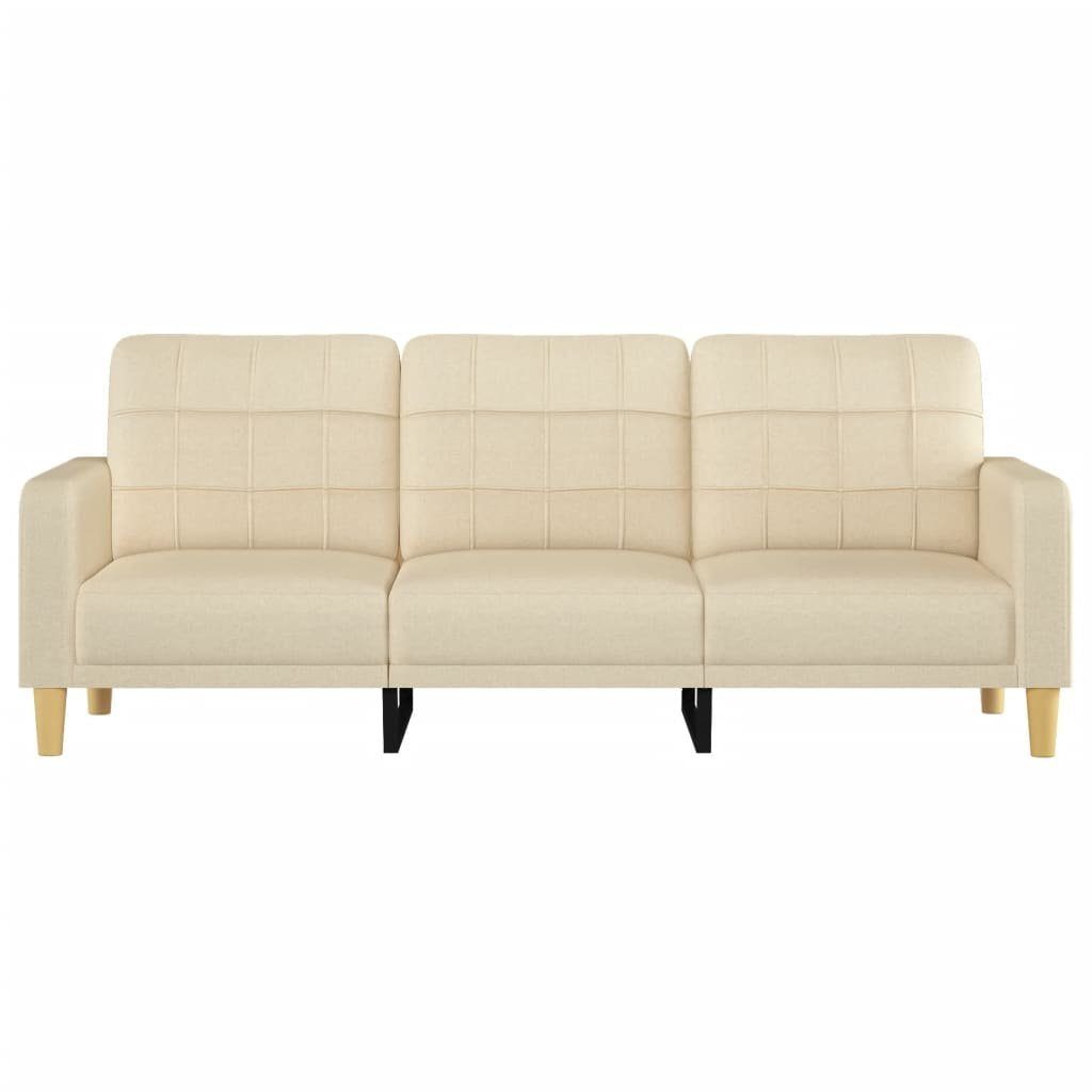 3-Sitzer 180 Stoff Sofa vidaXL cm Couch Möbel Creme Sofa