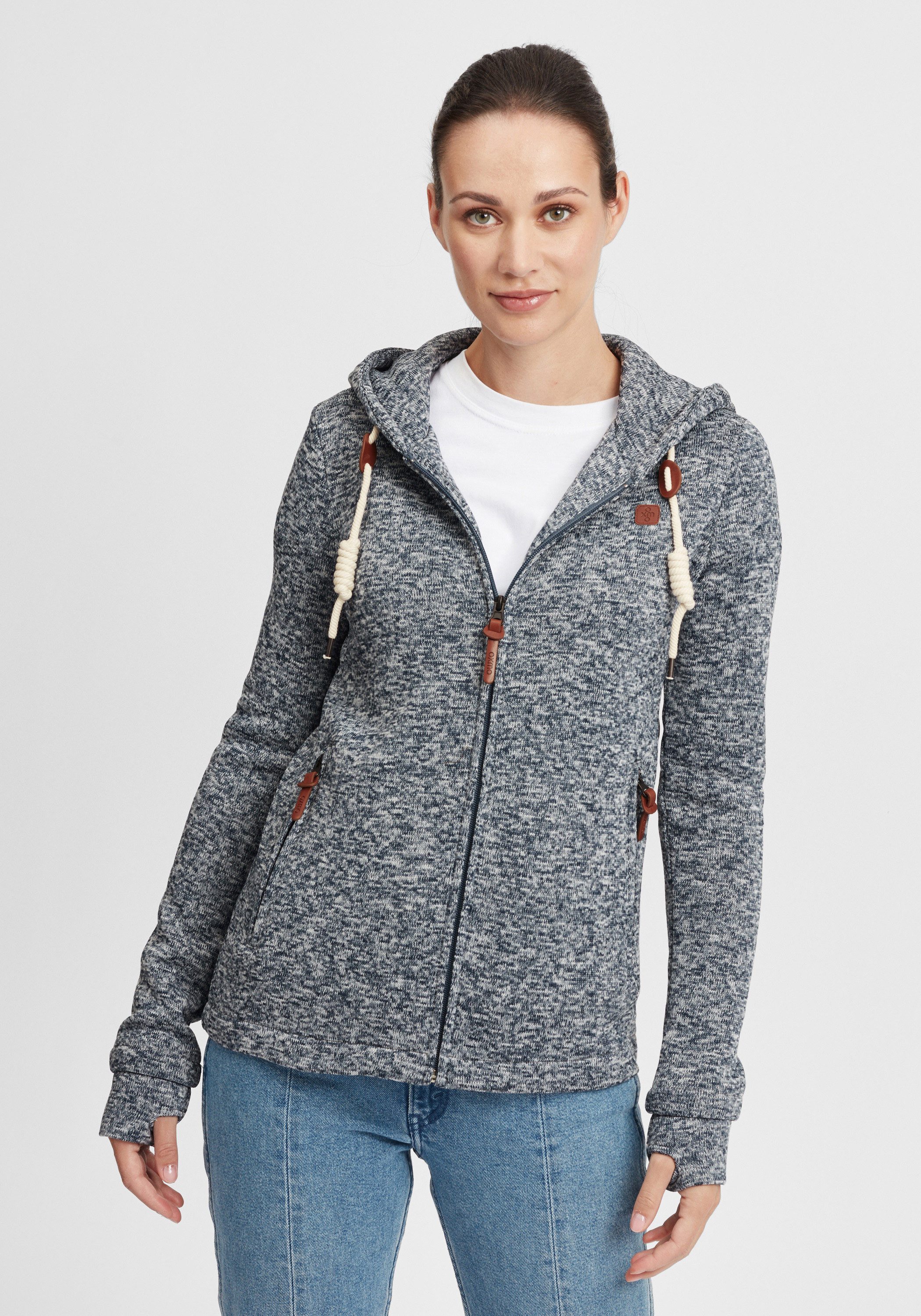 OXMO Kapuzensweatjacke OXThory Übergangsjacke mit weicher günstig online kaufen