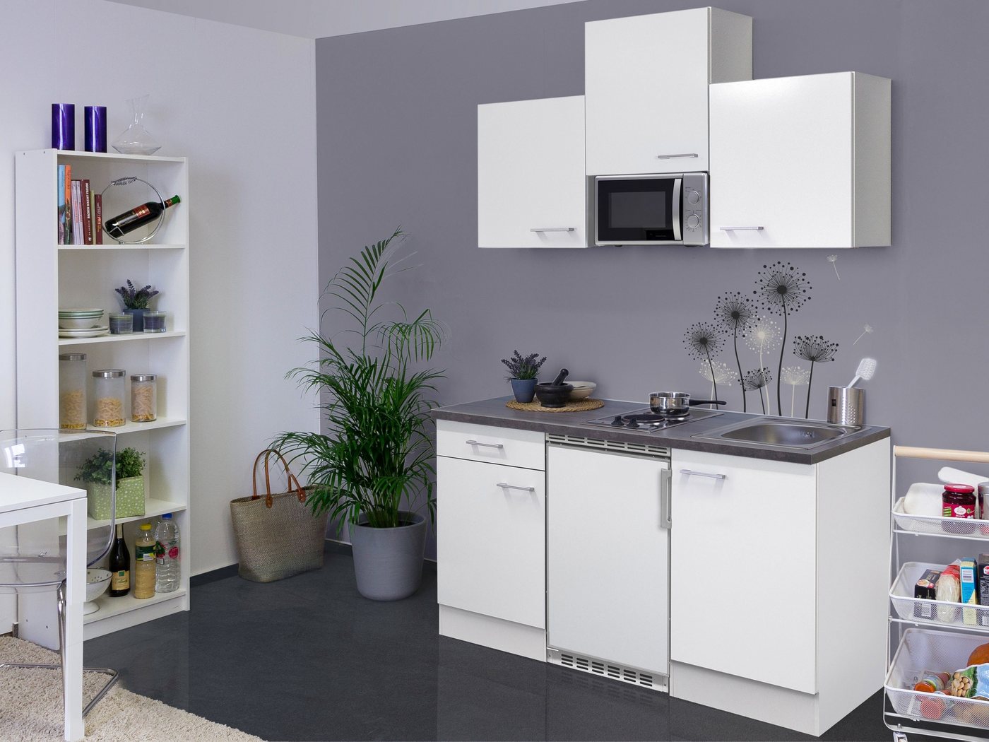 Flex-Well Küchenzeile »Lucca«, mit E-Geräten, Gesamtbreite 150 cm-HomeTrends
