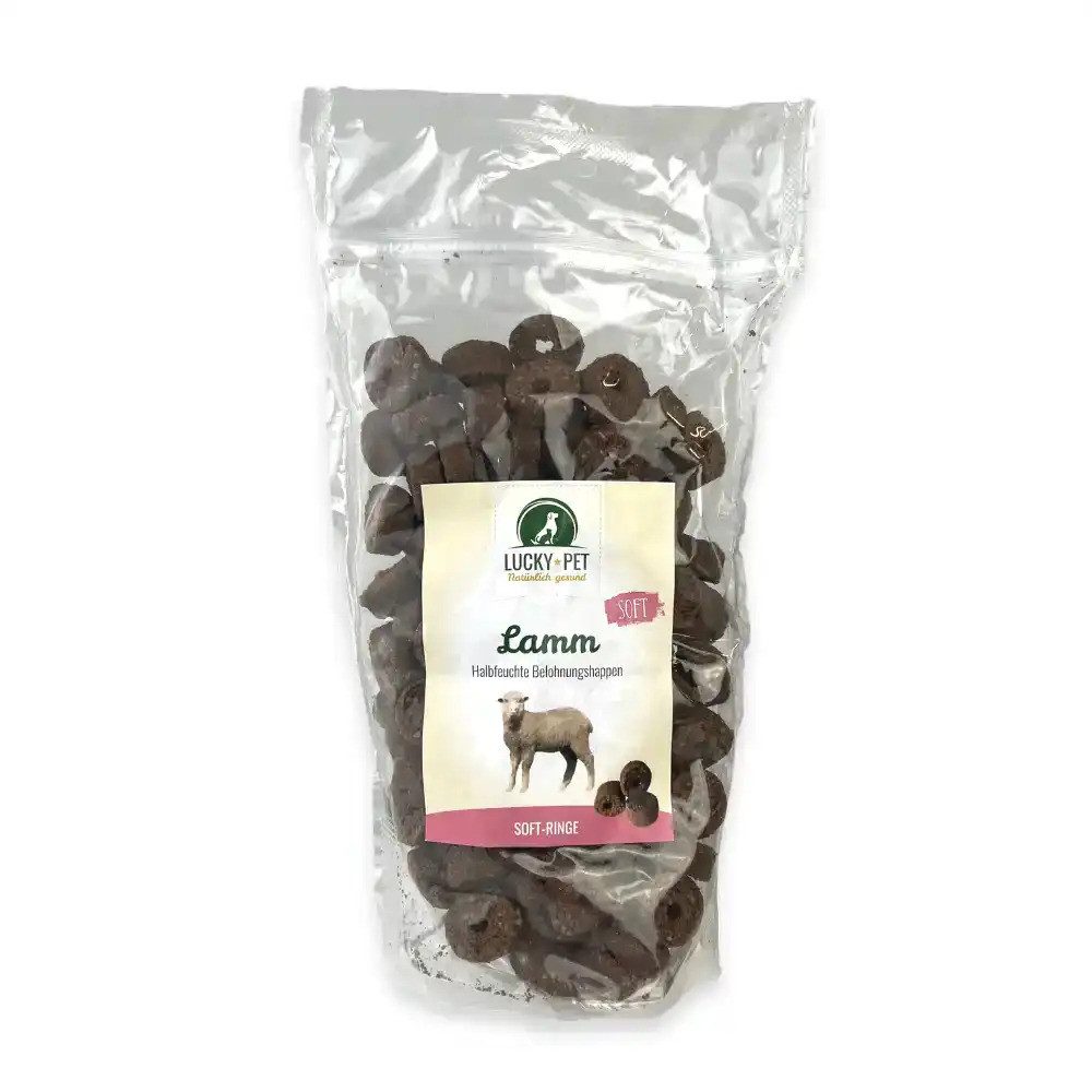 Lucky-Pet Lucky-Pet Soft Lamm- & Reisringe 500 g, Snack für: Hunde