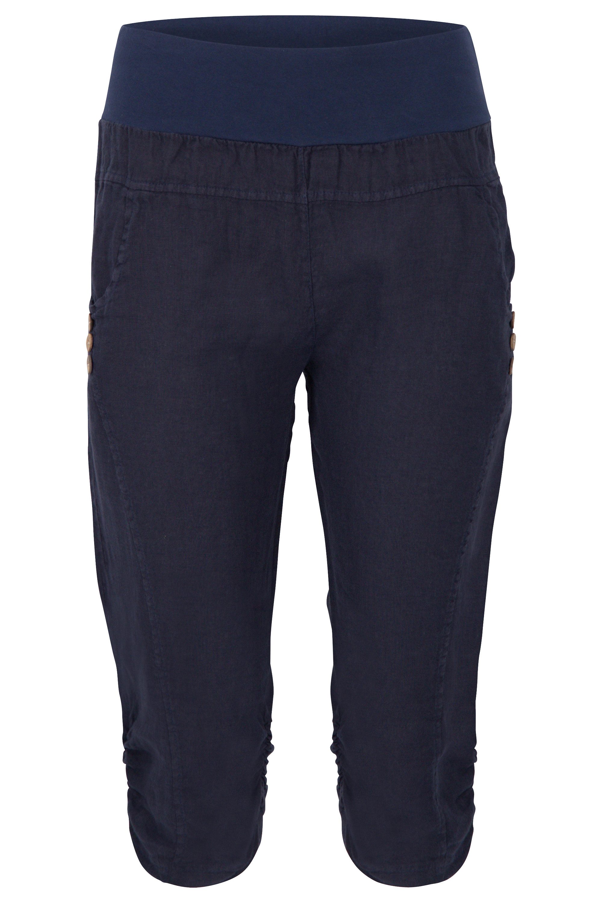 Leinenhose malito Damen Hose aus Leinen, Stoffhose in Uni Farben, Freizeithose