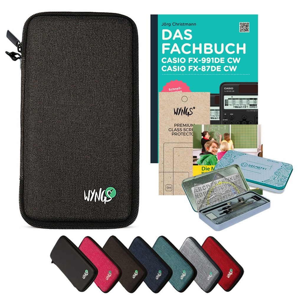 Taschenrechner CALCUSO Zubehör Streberpaket Dunkelgrau kompatibel für Taschenrechner