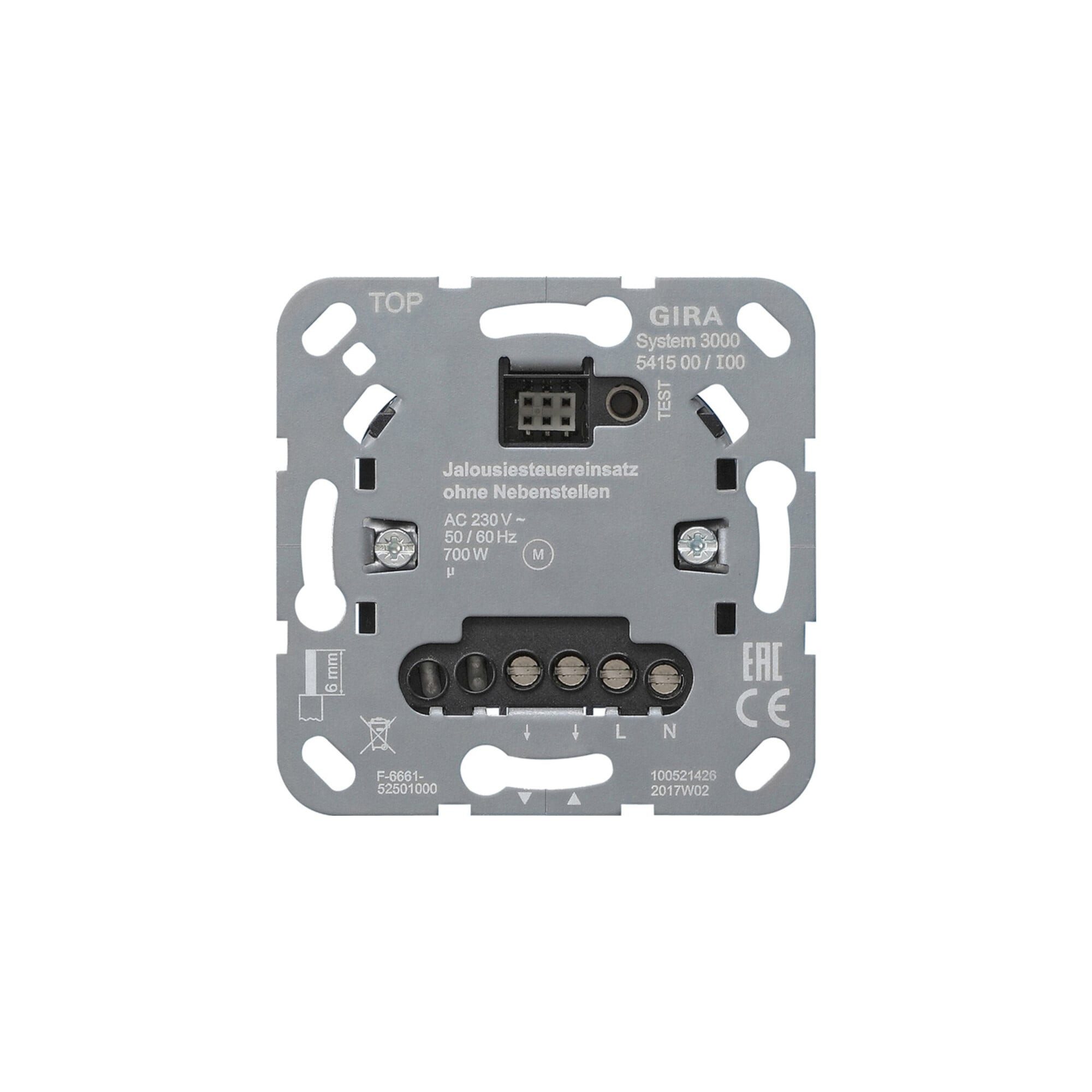 GIRA Heizkörperthermostat Gira Jalousiesteuereinsatz o.Nebenst.eing.Eins. 541500