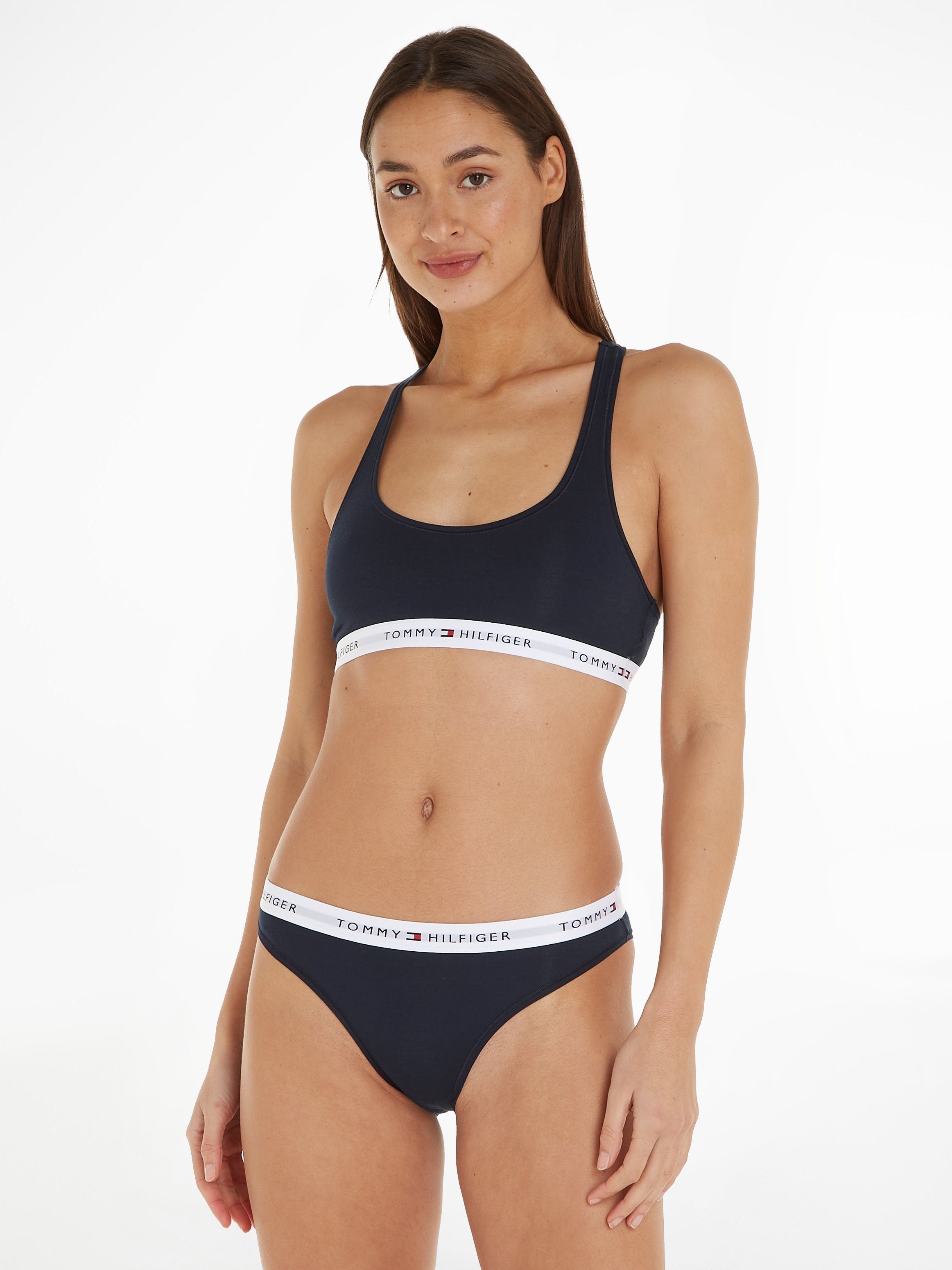 Tommy Hilfiger Underwear Bikinislip Taillenbund (dunkelblau) dem auf mit Sky Logo Desert