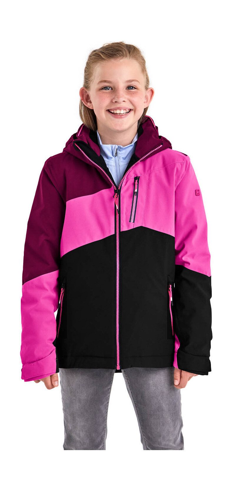 Killtec Skijacke KSW 166 GRLS SKI JCKT Atmungsaktive, wasser- und winddichte Skijacke mit abnehmbarer Kapuze